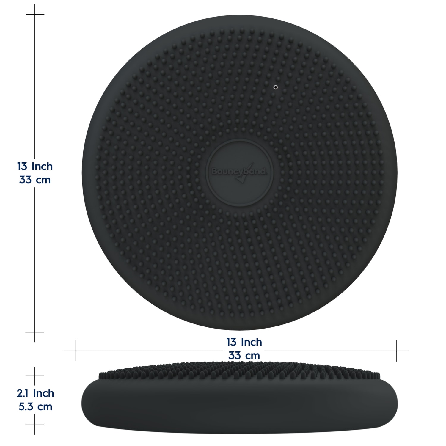 Bouncyband Big Wiggle Seat Sensory Cushion, 13in, Dark Gray - Image 5