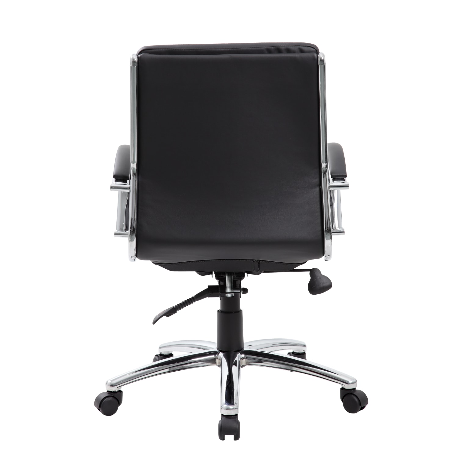 Boss Office Products CaressoftPlus Mid-Back Chair, Black - Image 4