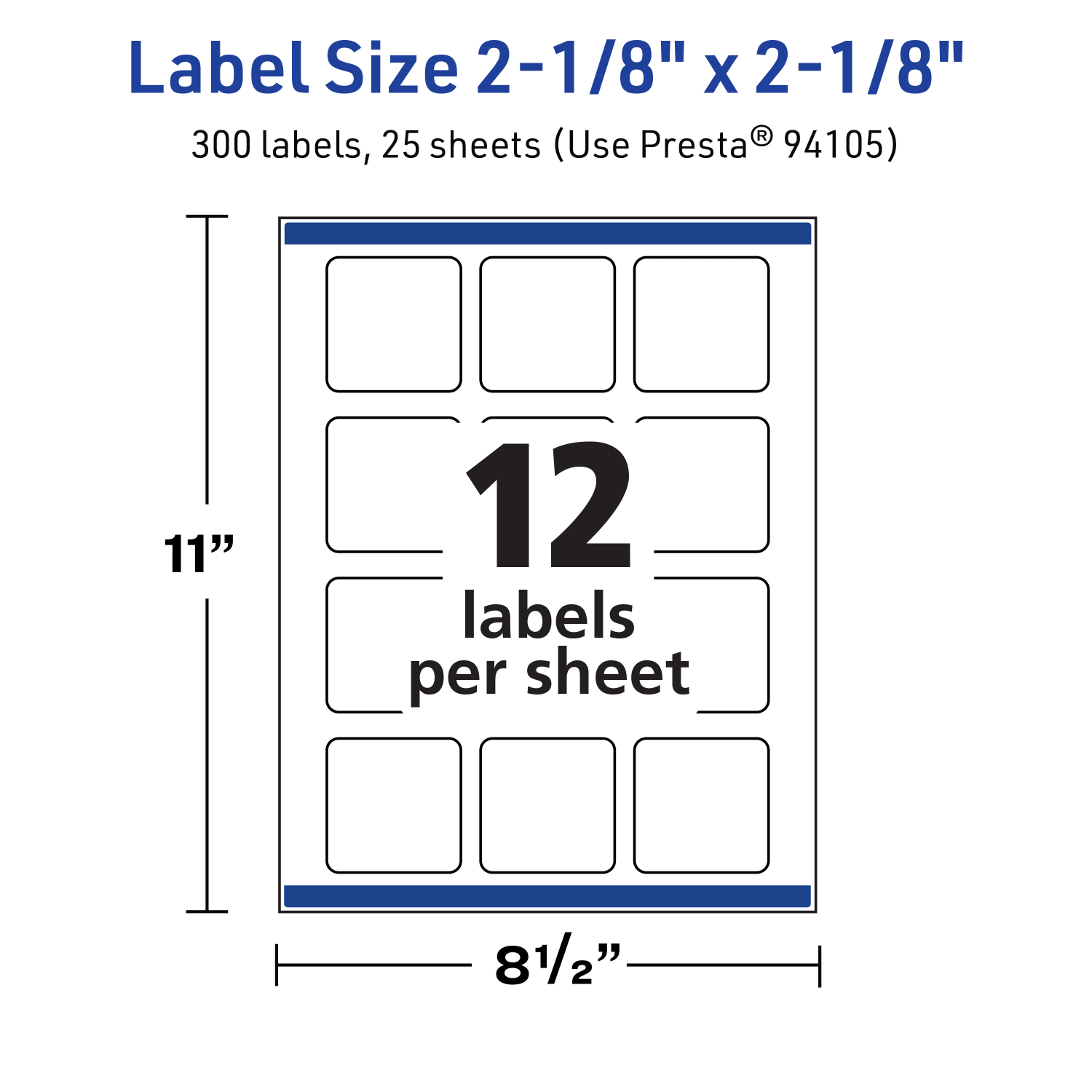Avery Print-To-The-Edge TrueBlock Labels With Sure Feed, 94105-TWMP25, Square, 2-1/8in x 2-1/8in, Matte White, Pack Of 300 - Image 6