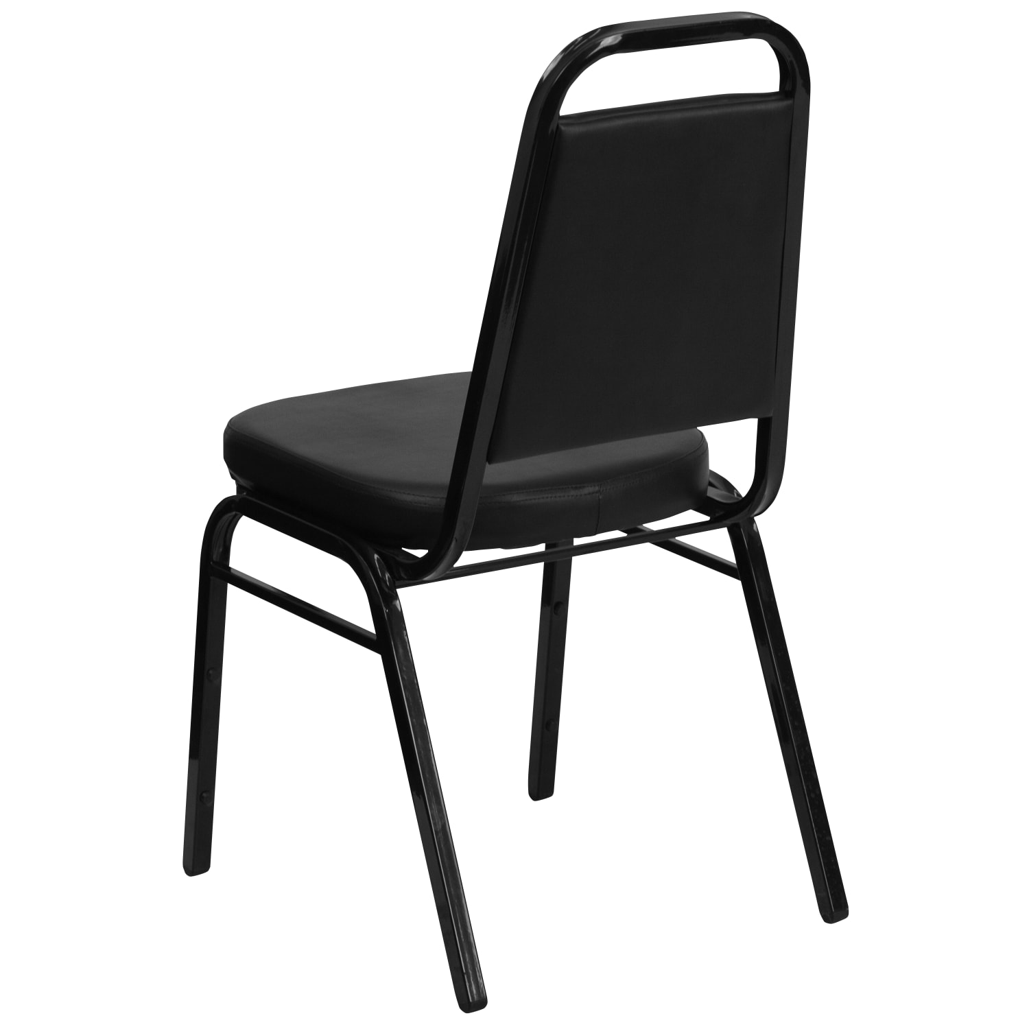 Flash Furniture HERCULES Series Trapezoidal Back Stacking Banquet Chair With 2 12in Thick Seat Black PopularChairscom