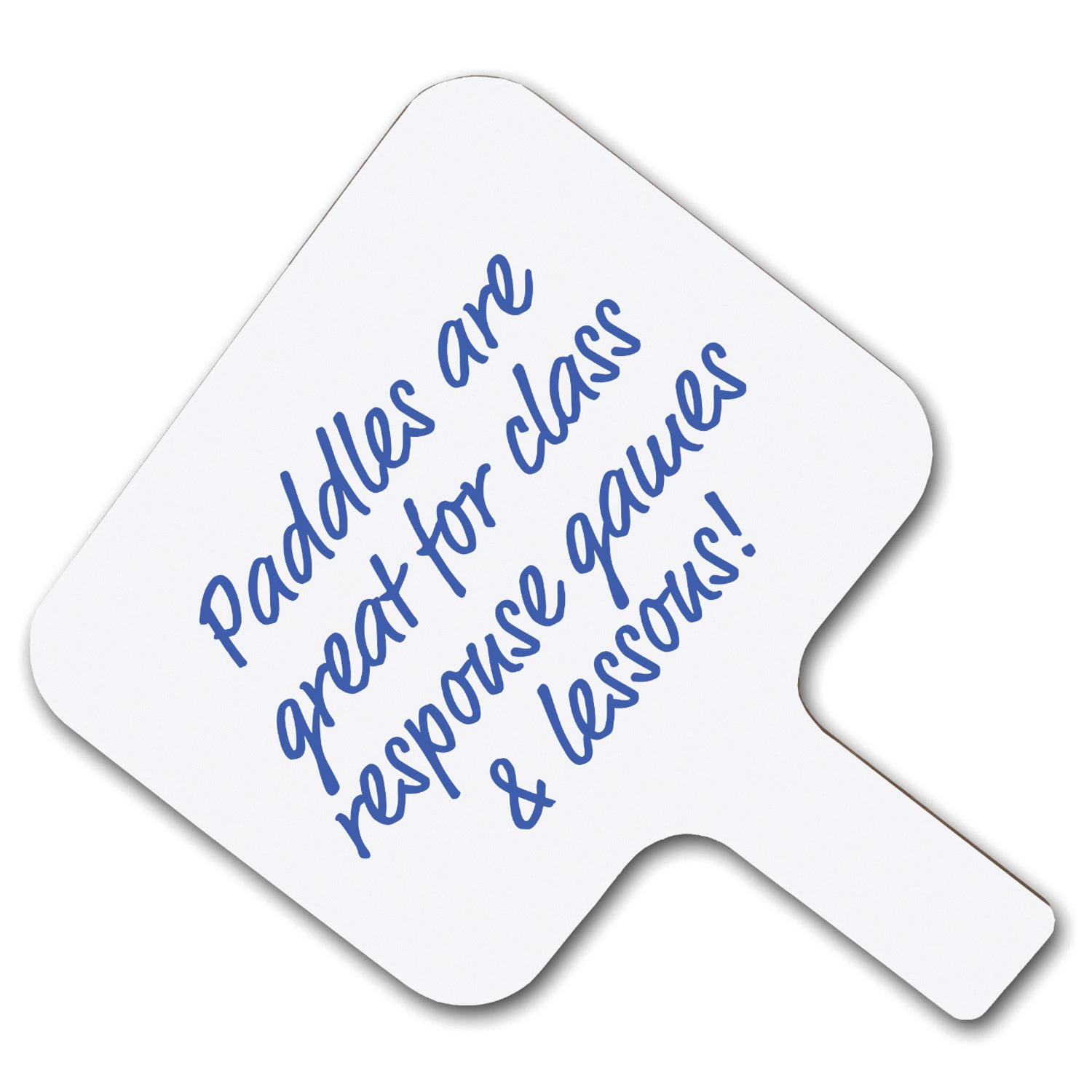 Flipside Rectangular Dry-Erase Answer Paddlew, 8in x 9 3/4in, White, Pack Of 12 - Image 3