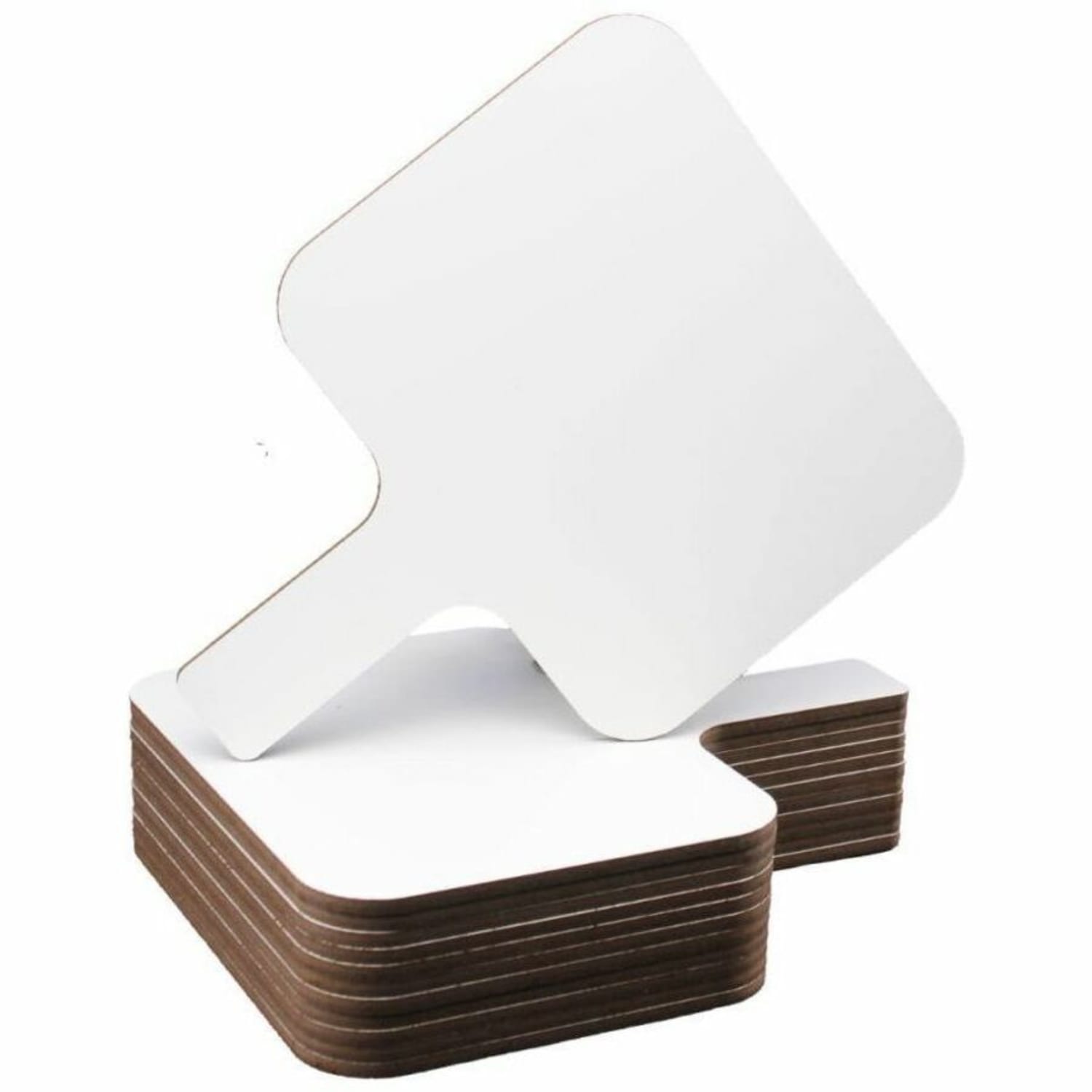 Flipside Rectangular Dry-Erase Answer Paddlew, 8in x 9 3/4in, White, Pack Of 12 - Image 4
