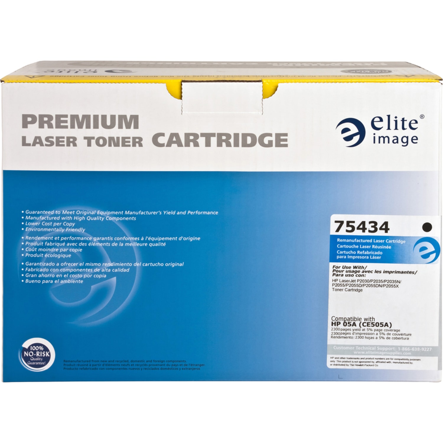 Elite Image Remanufactured Black Toner Cartridge Replacement For HP 05A, CE505A - Image 5
