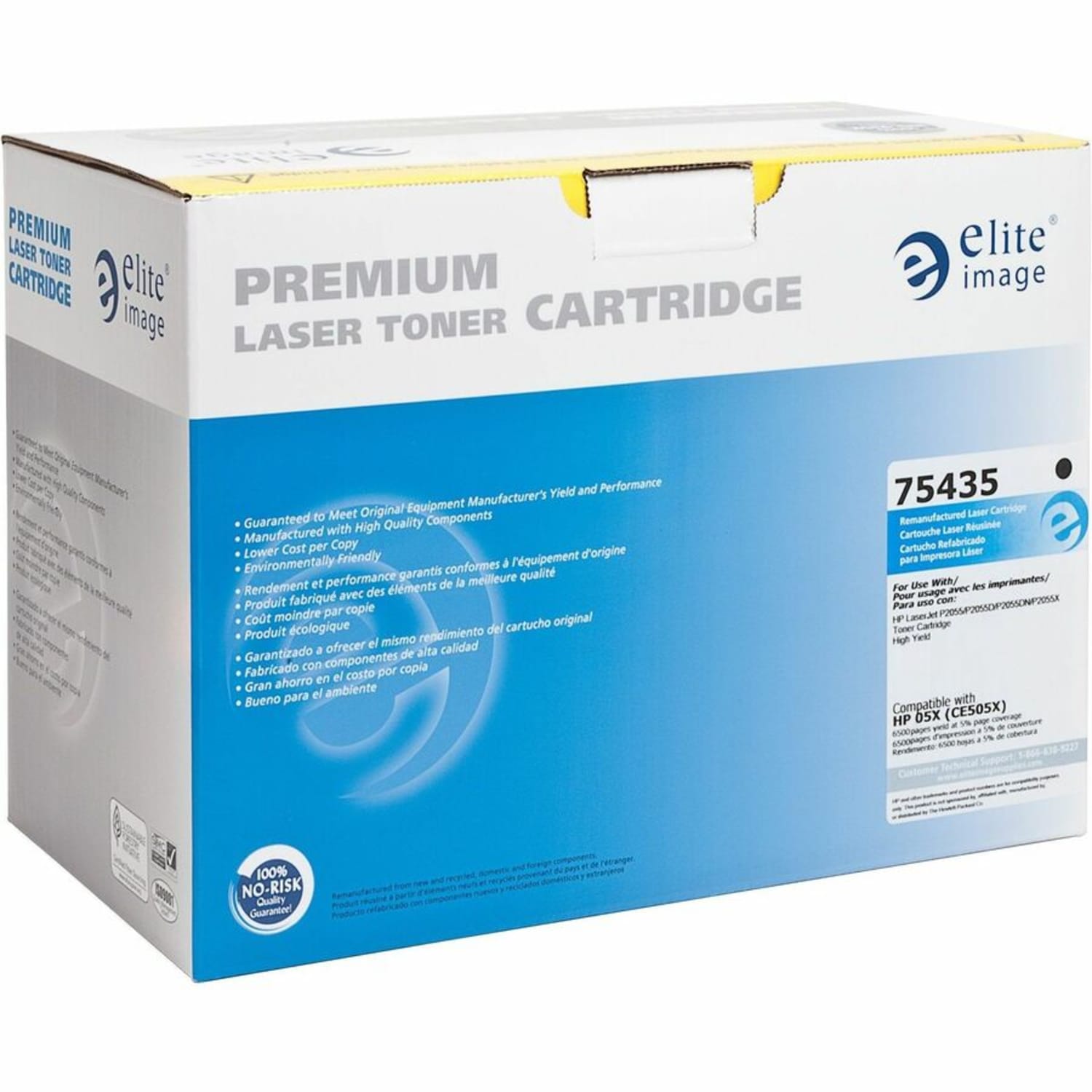 Elite Image Remanufactured Black High Yield Toner Cartridge Replacement For HP 05X, CE505X - Image 3
