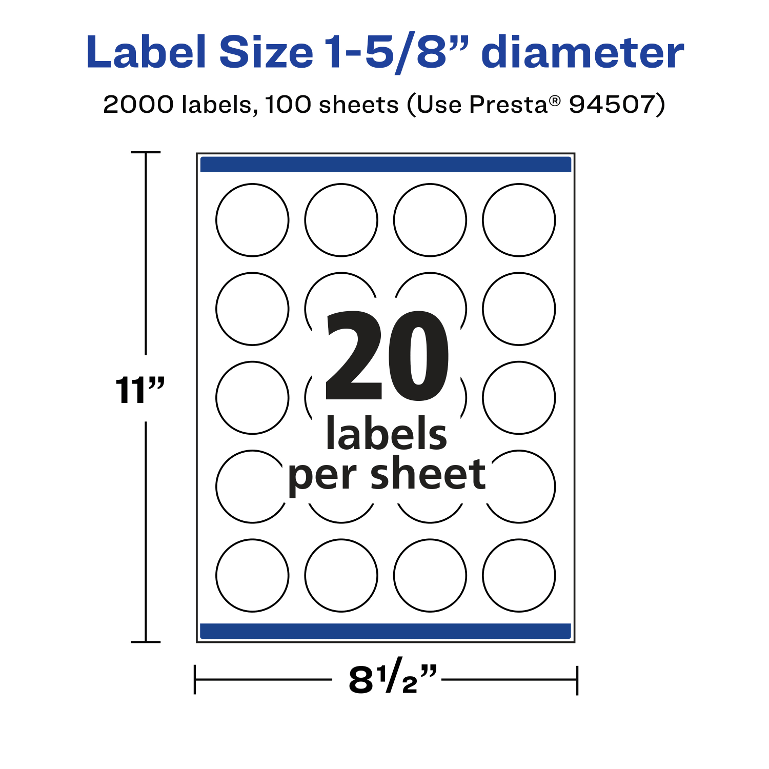 Avery Permanent Labels With Sure Feed, 94507-CMF100, Round, 1-5/8in, Matte Clear, Pack Of 2,000 - Image 6