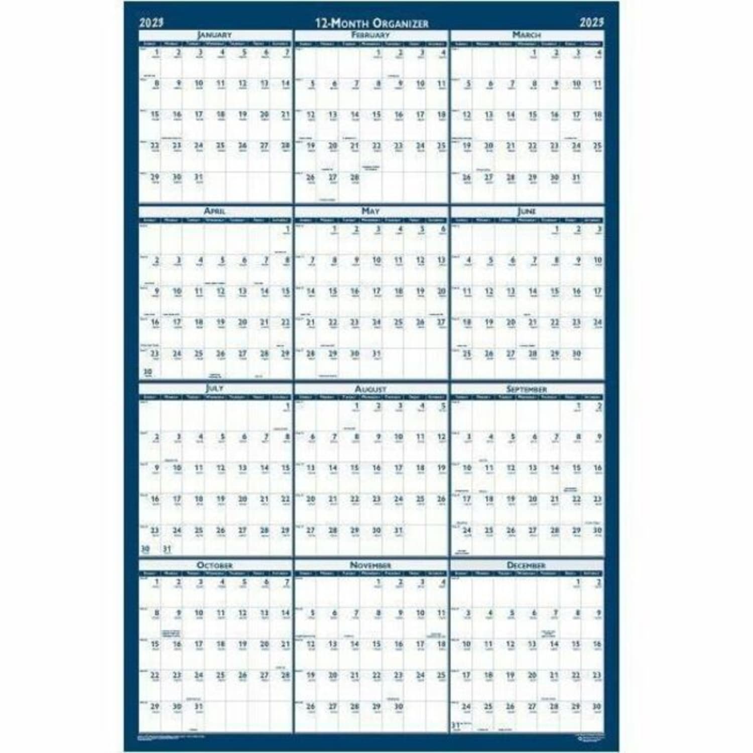 House of Doolittle Laminated Wipe Off Wall Academic Calendar, Reversible, 18in x 24in - Image 5