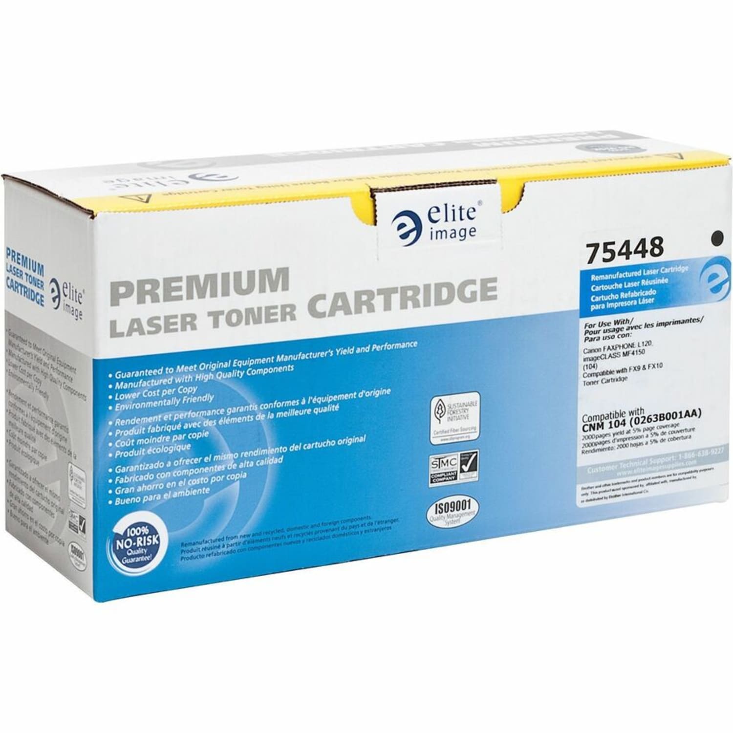 Elite Image Remanufactured Black Toner Cartridge Replacement For Canon 104 - Image 3