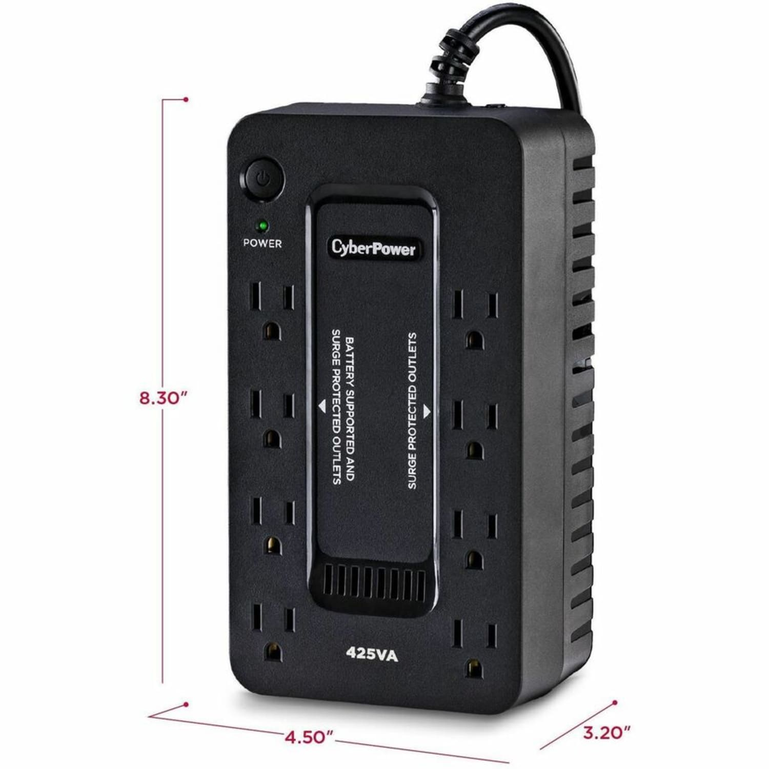CyberPower ST425 Standby UPS Systems - 425VA/260W, 120 VAC, NEMA 5-15P, Compact, 8 Outlets, $75000 CEG, 3YR Warranty - Image 4