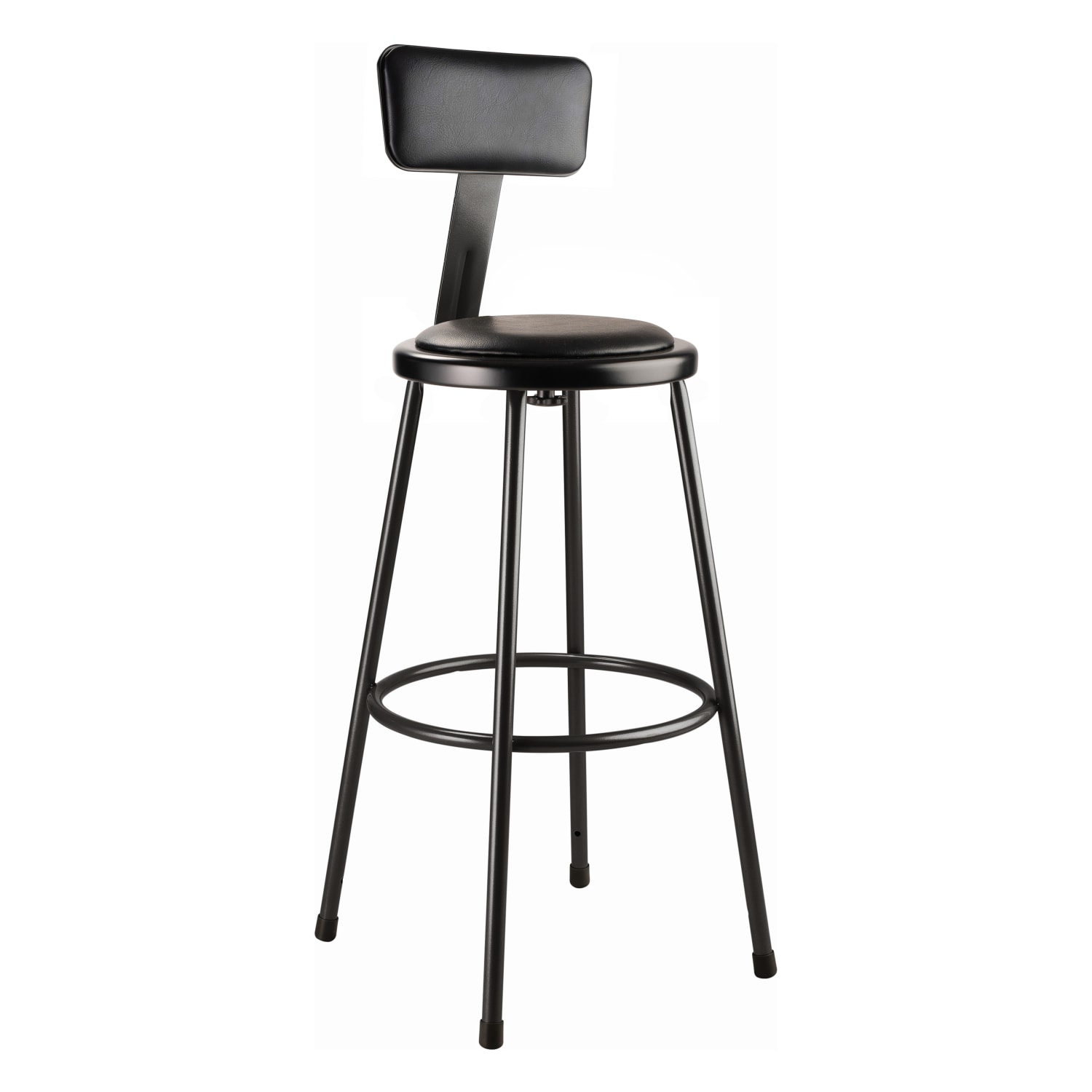 National Public Seating 6400 Series Padded Stools With Backrests Black Pack Of 2 Stools PopularChairscom