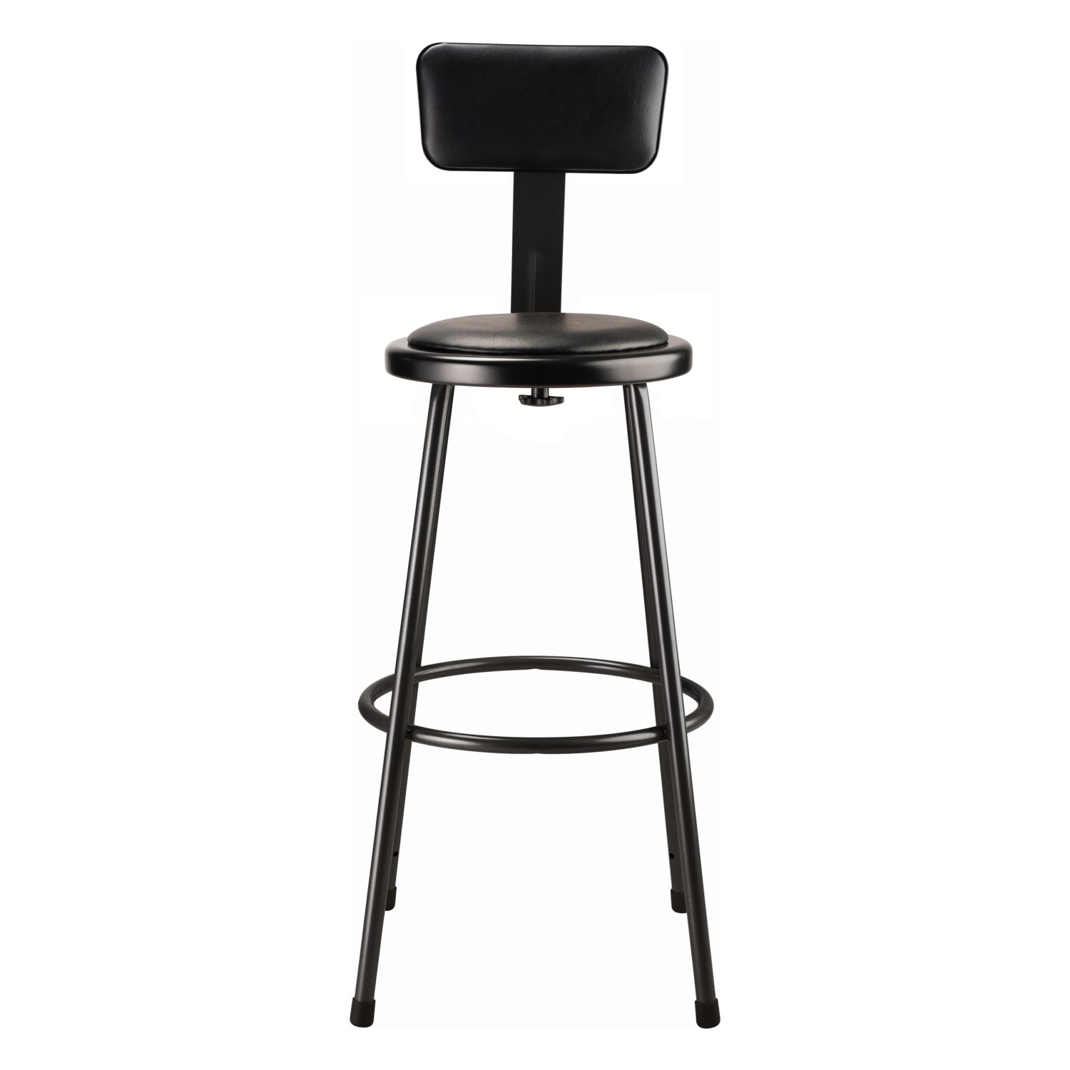 National Public Seating 6400 Series Padded Stools With Backrests Black Pack Of 2 Stools PopularChairscom
