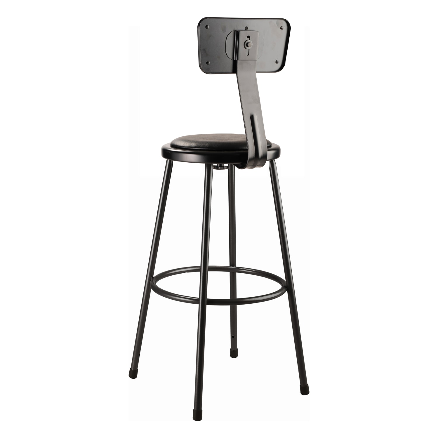 National Public Seating 6400 Series Padded Stools With Backrests, Black, Pack Of 2 Stools - Image 6