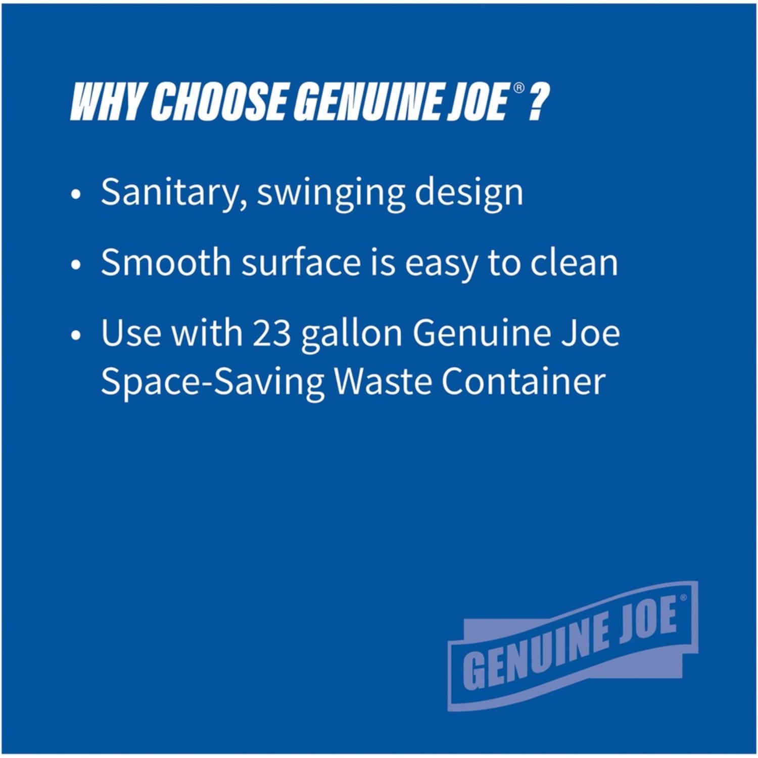 Genuine Joe Space-saving Container Swing Lid - Rectangular - Gray - 4 / Carton - Image 5