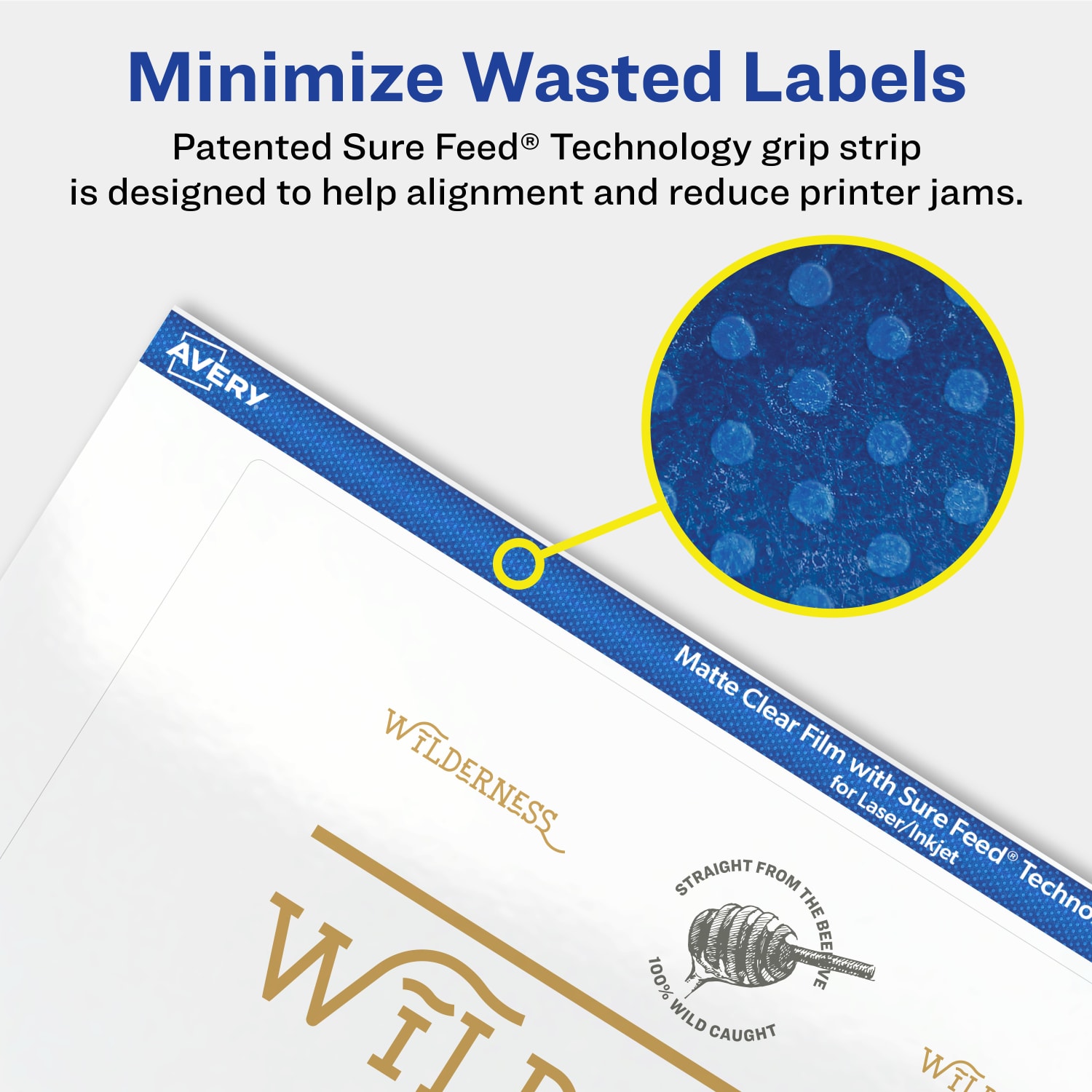 Avery Permanent Labels With Sure Feed, 94258-CMF100, Rectangle, 5in x 7in, Matte Clear, Pack Of 200 - Image 5