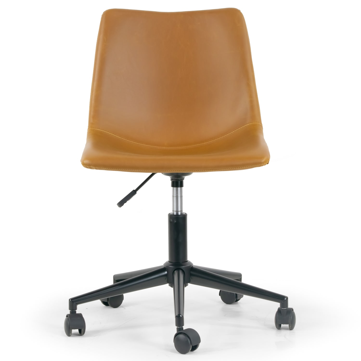 Glamour Home Adan Ergonomic Faux Leather MidBack Adjustable Height Swivel Office Task Chair Brown PopularChairscom Glamour Home Adan Ergonomic Faux Leather Mid Back Adjustable Height Swivel Office Task Chair Brown PopularChairscom