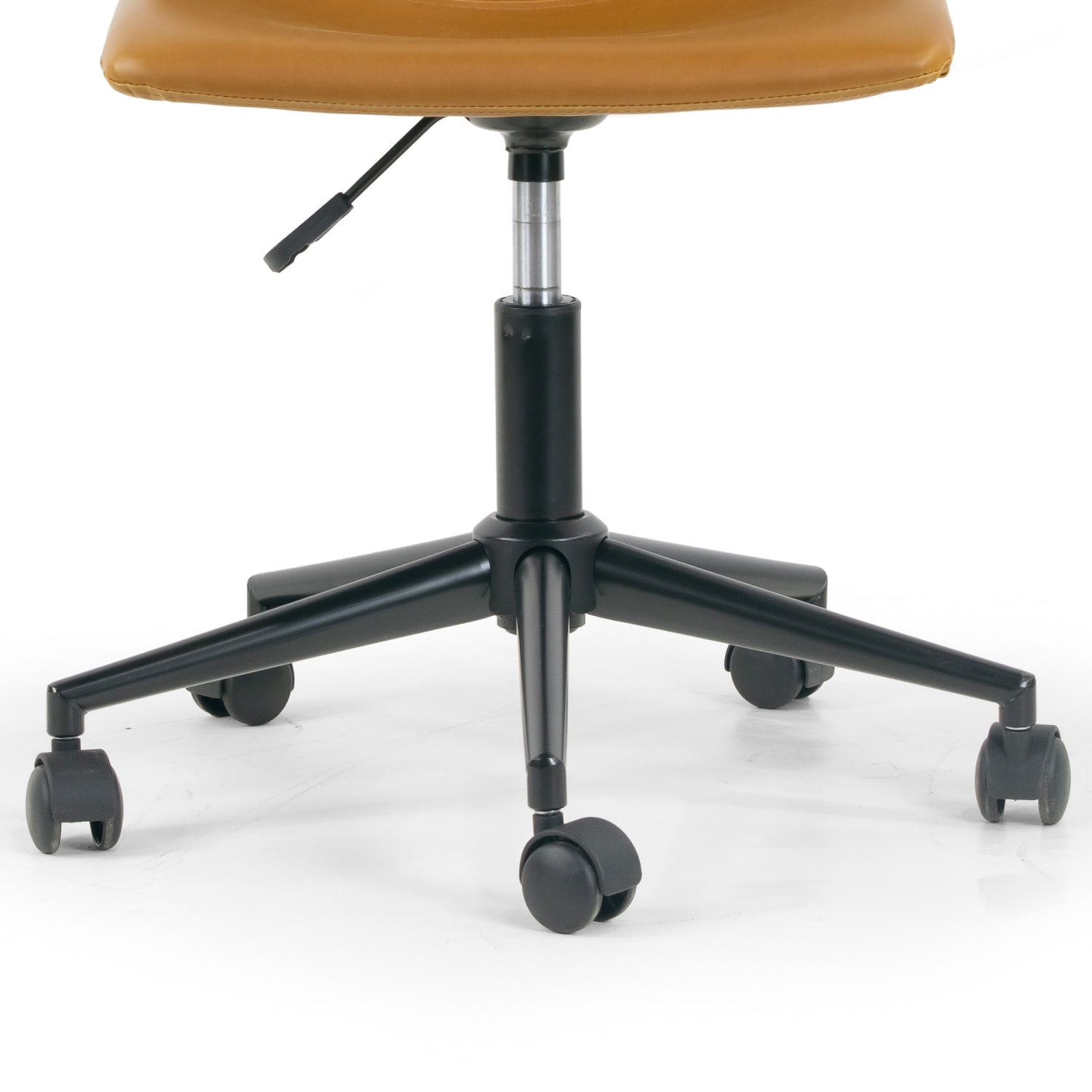 Glamour Home Adan Ergonomic Faux Leather Mid-Back Adjustable Height Swivel Office Task Chair, Brown - Image 7