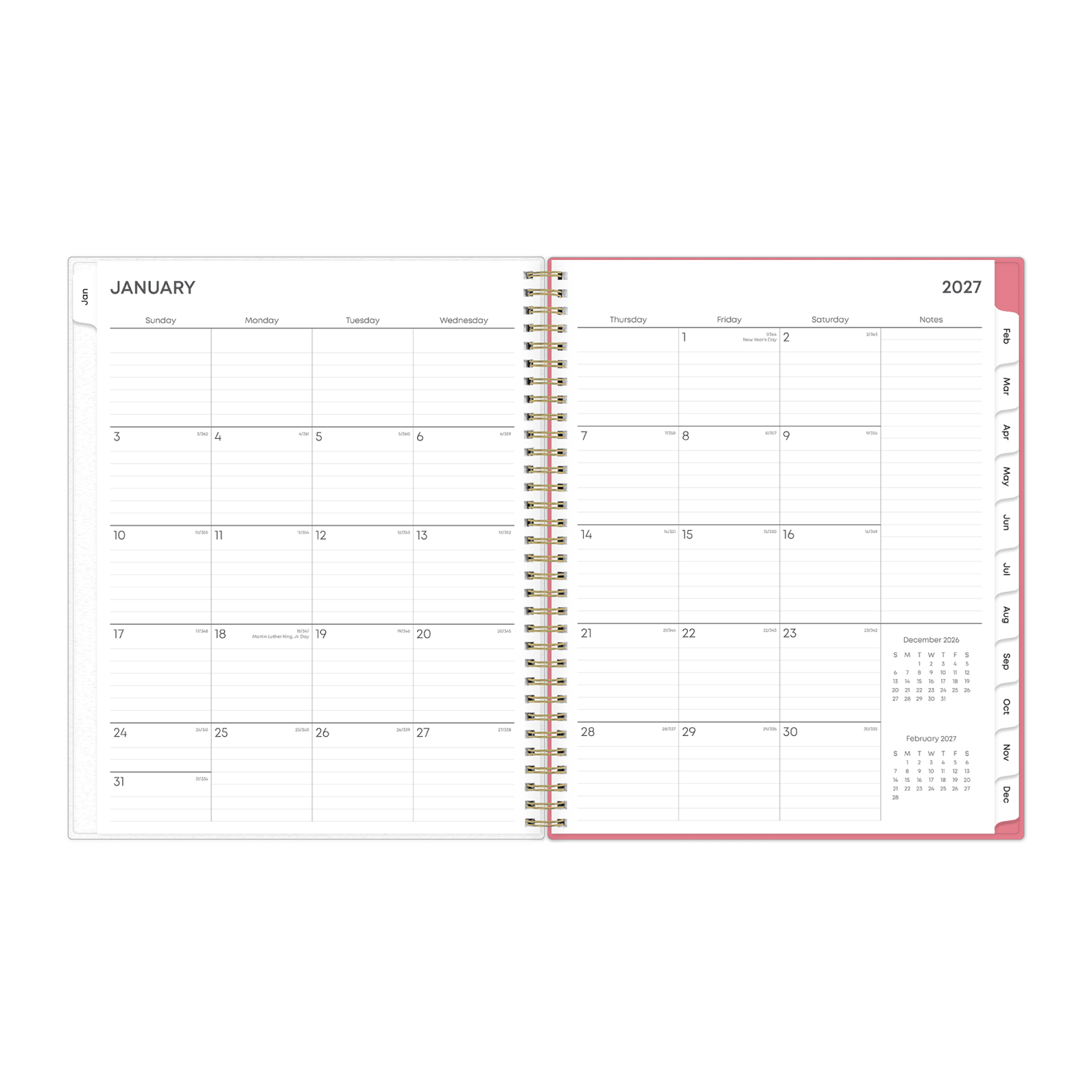 2027 Blue Sky Fly By Weekly/Monthly Planning Calendar, 8.5x11, 0%, Frosted PP, Jan-Dec, RY27 - Image 4