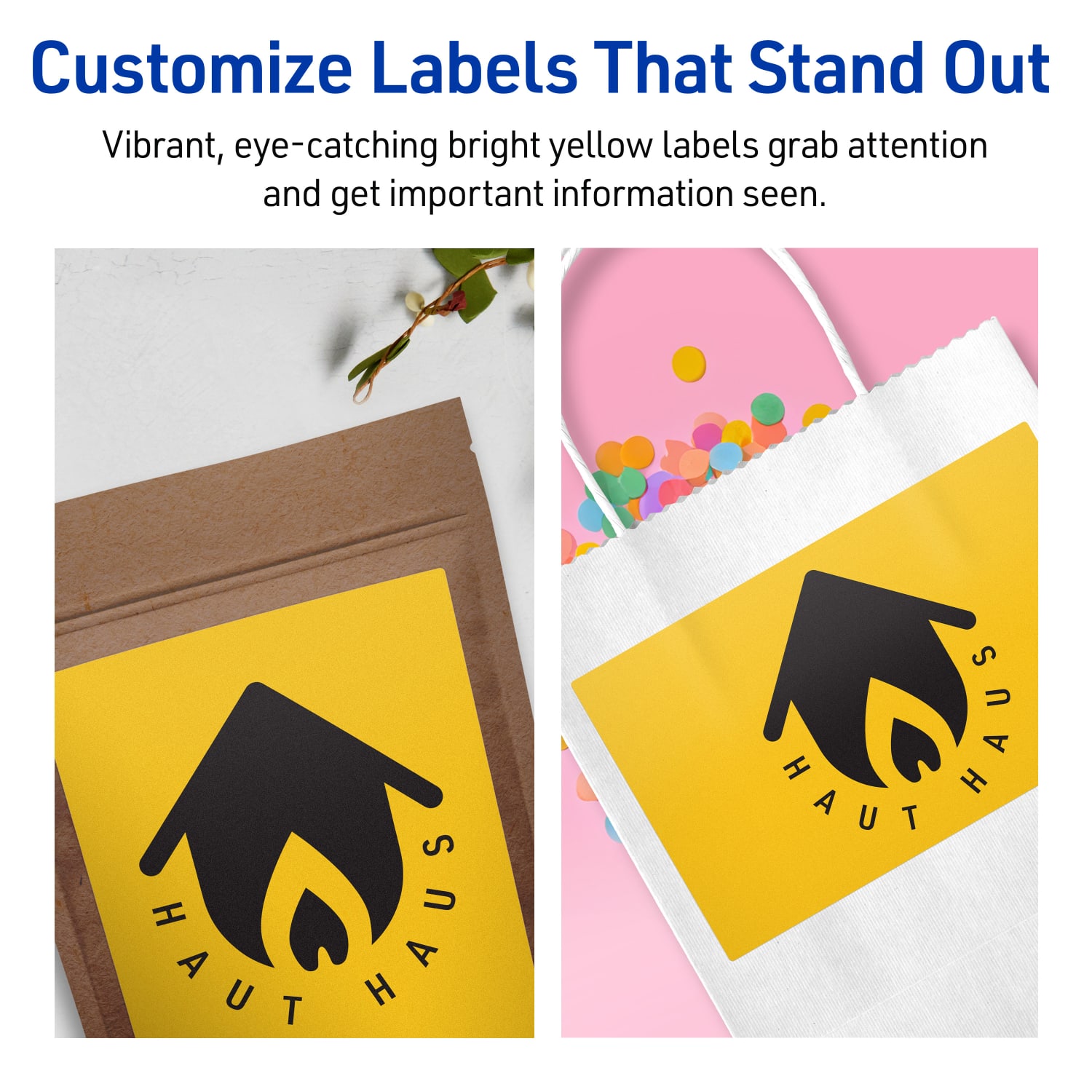 Avery Printable Labels, 94229-BYP10, Rectangle, 5-1/2in x 8-1/2in, Matte Bright Yellow, Pack of 20 - Image 4