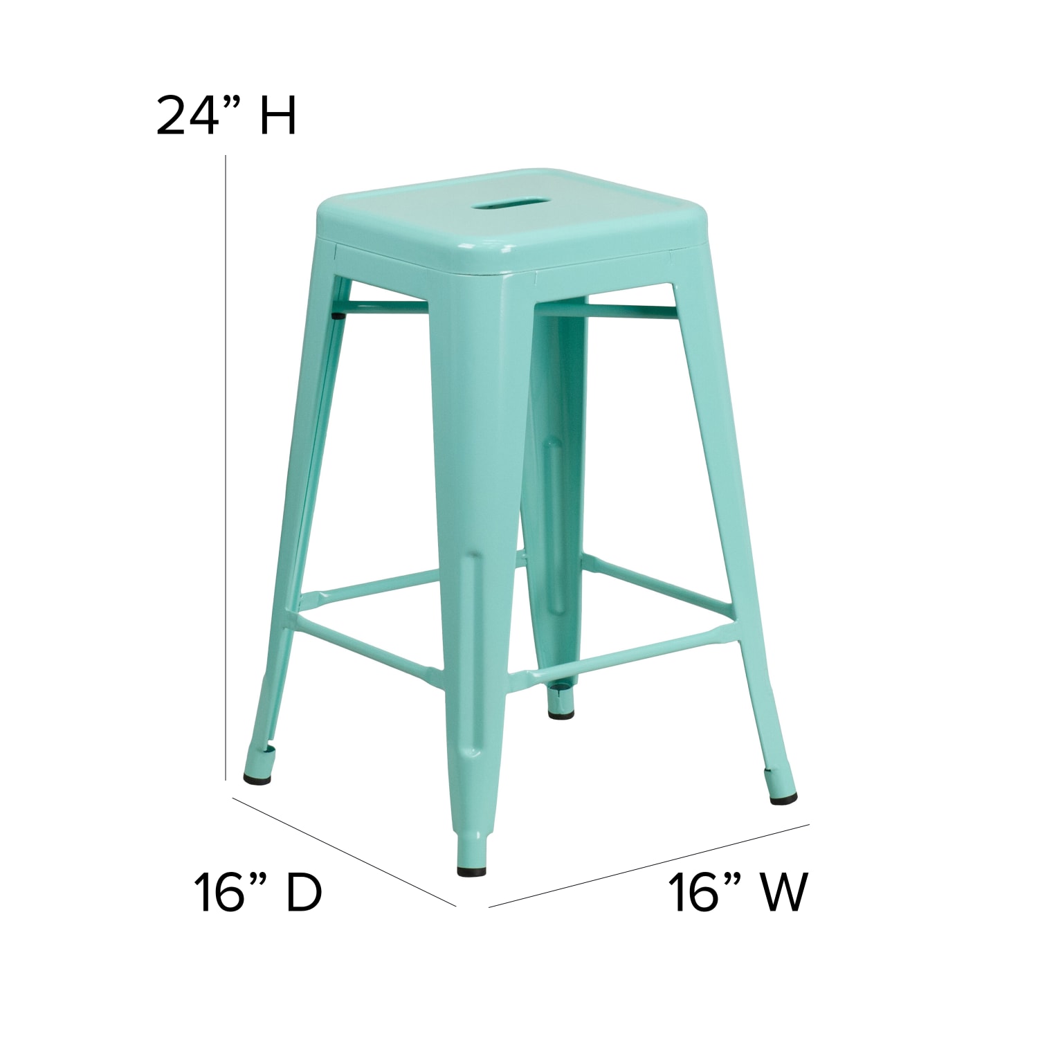 Flash Furniture 24H CommercialGrade Metal Backless Counter Stool Mint Green PopularChairscom Flash Furniture 24H Commercial Grade Metal Backless Counter Stool Mint Green PopularChairscom
