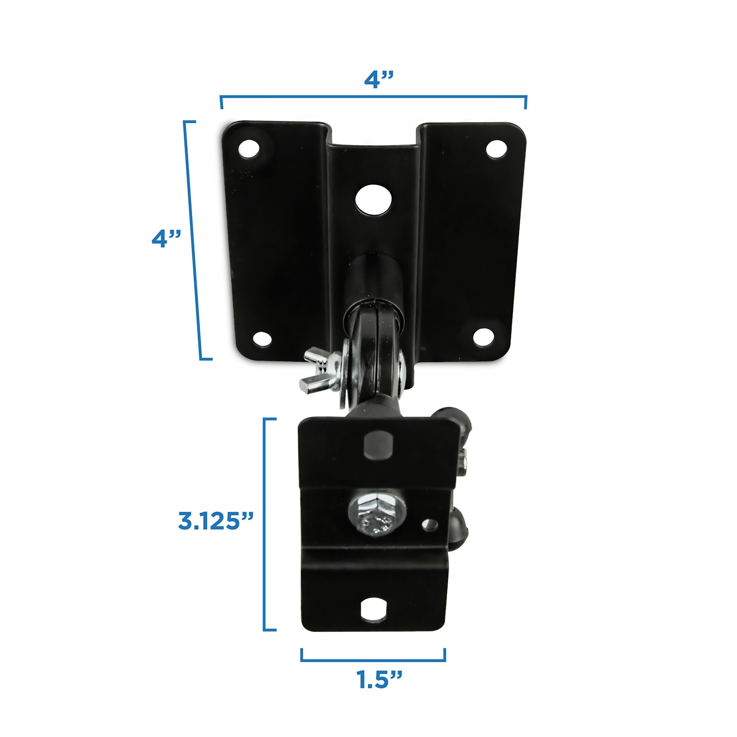 Mount-It! Heavy-Duty Steel Universal Speaker Mounts for Walls/Ceiling, 4inH x 5-1/4inW x 5-1/4inD, Black. Set Of 2 Mounts - Image 4