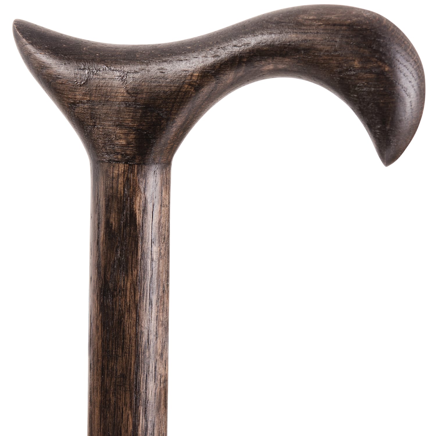 Brazos Walking Sticks Twisted Oak Walking Cane With Derby Handle, 37in, Flint - Image 3