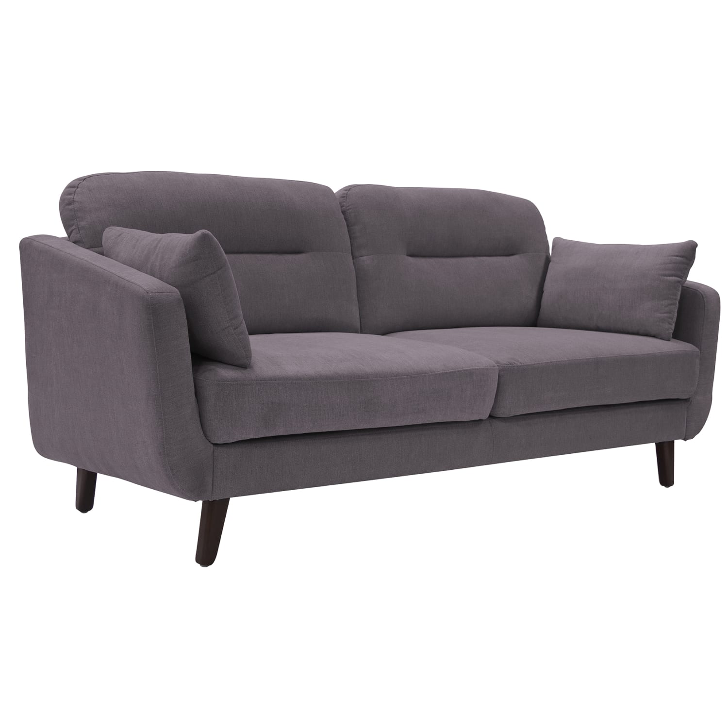 Elle Decor Chloe Mid Century Modern Sofa Dark GrayChestnut PopularChairscom