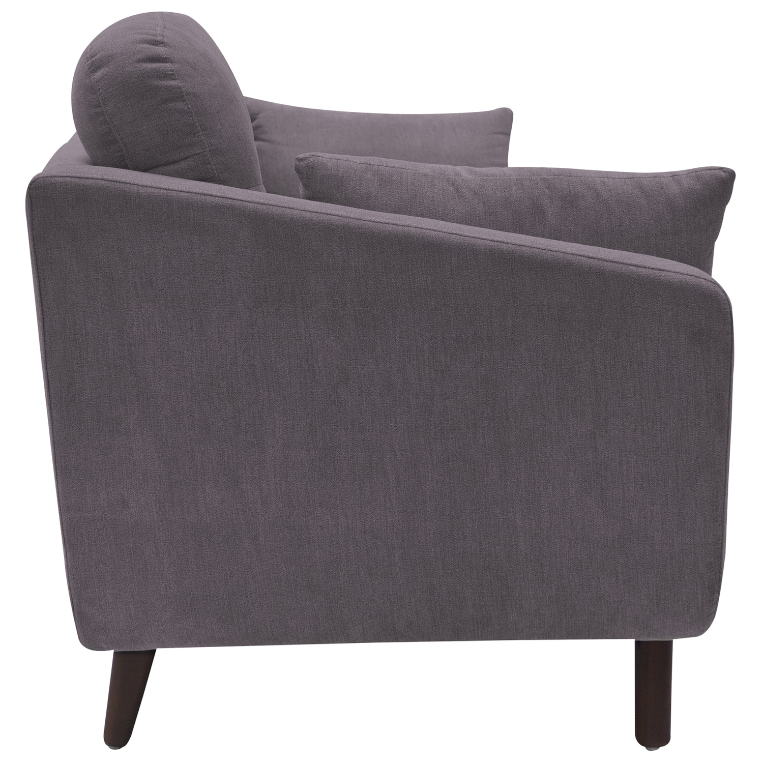 Elle Decor Chloe Mid Century Modern Sofa Dark GrayChestnut PopularChairscom