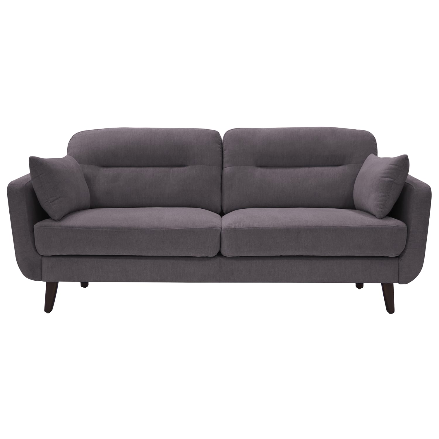 Elle Decor Chloe Mid Century Modern Sofa Dark GrayChestnut PopularChairscom