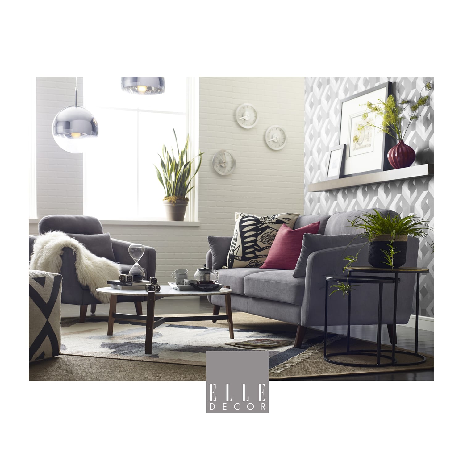 Elle Decor Chloe Mid Century Modern Sofa Dark GrayChestnut PopularChairscom