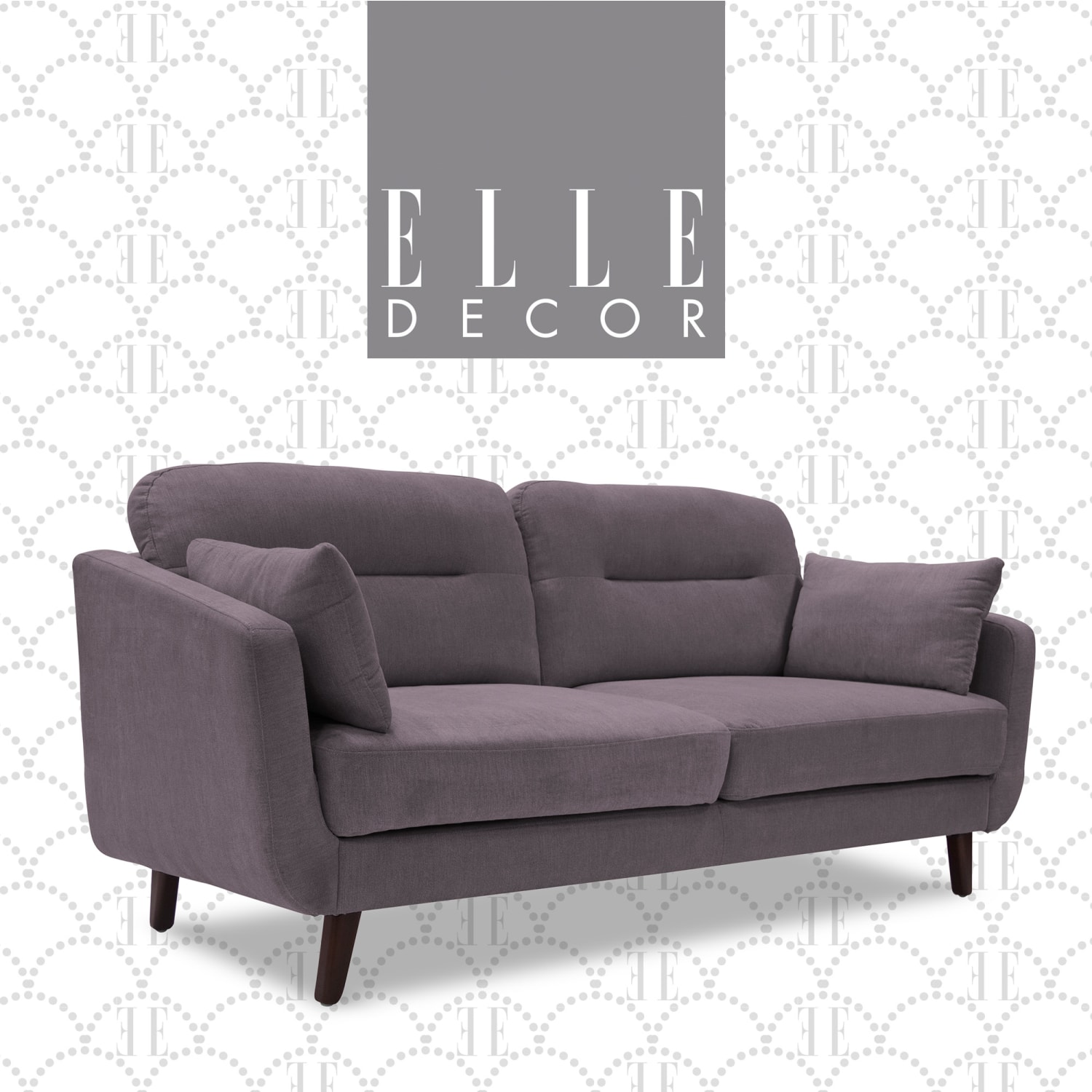 Elle Decor Chloe Mid Century Modern Sofa Dark GrayChestnut PopularChairscom