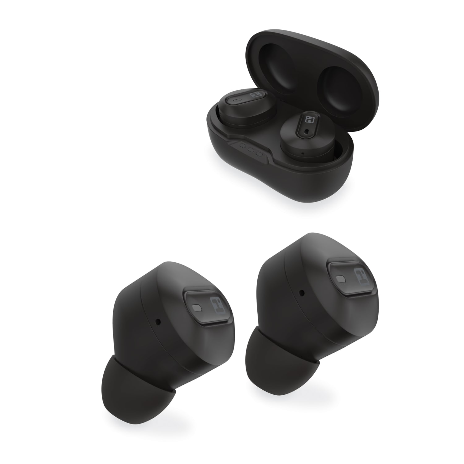 iHome XT-27 True Wireless Bluetooth In-Ear Earbuds, Black