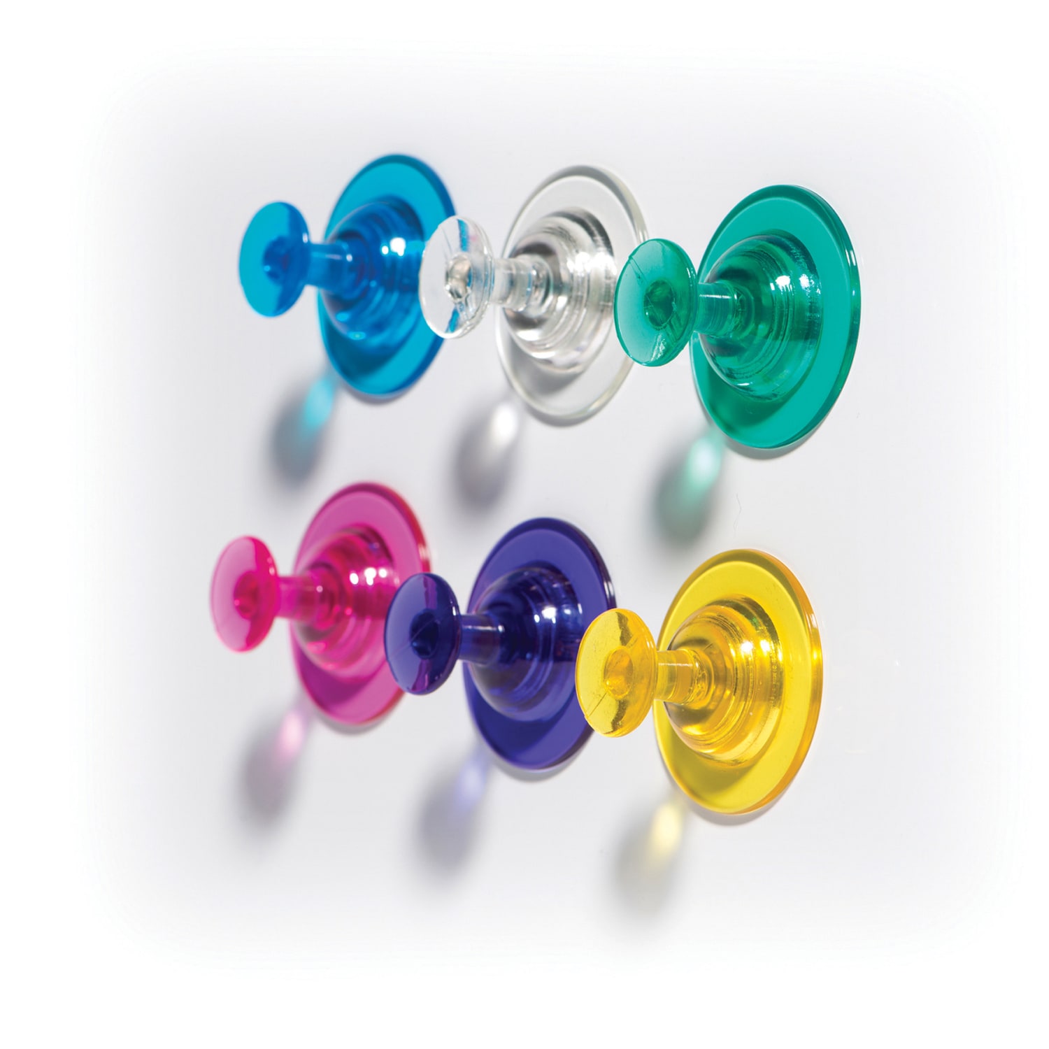 Dowling Magnets Magnet Tools Big Push Pin Magnets, 6 Magnets Per Pack, Set Of 3 Packs - Image 4