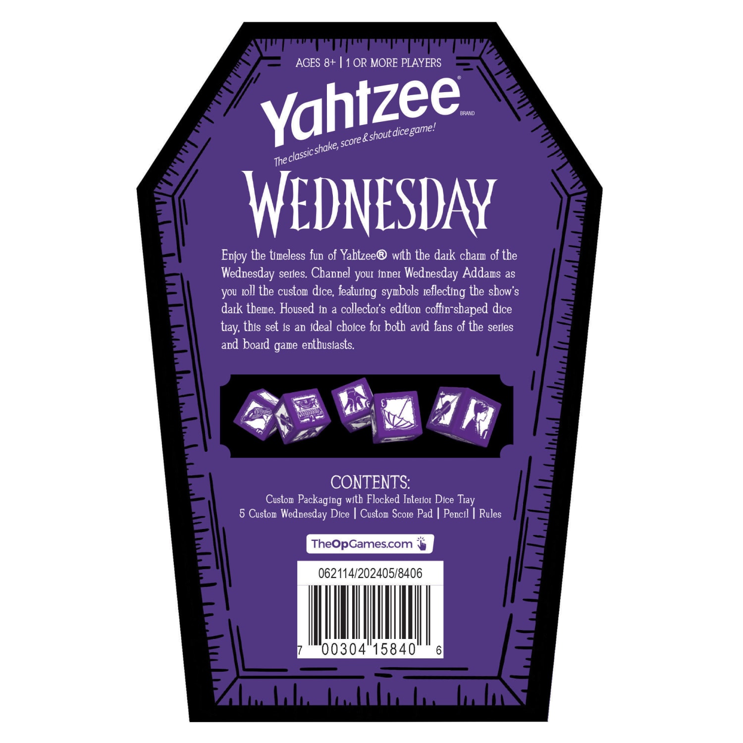 USAopoly YAHTZEE: Wednesday Dice Game - Image 4