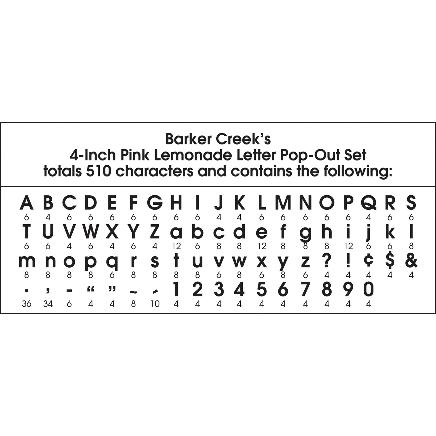 Barker Creek Letter Pop-Outs, 4in, Pink Lemonade, Pack Of 510 - Image 4