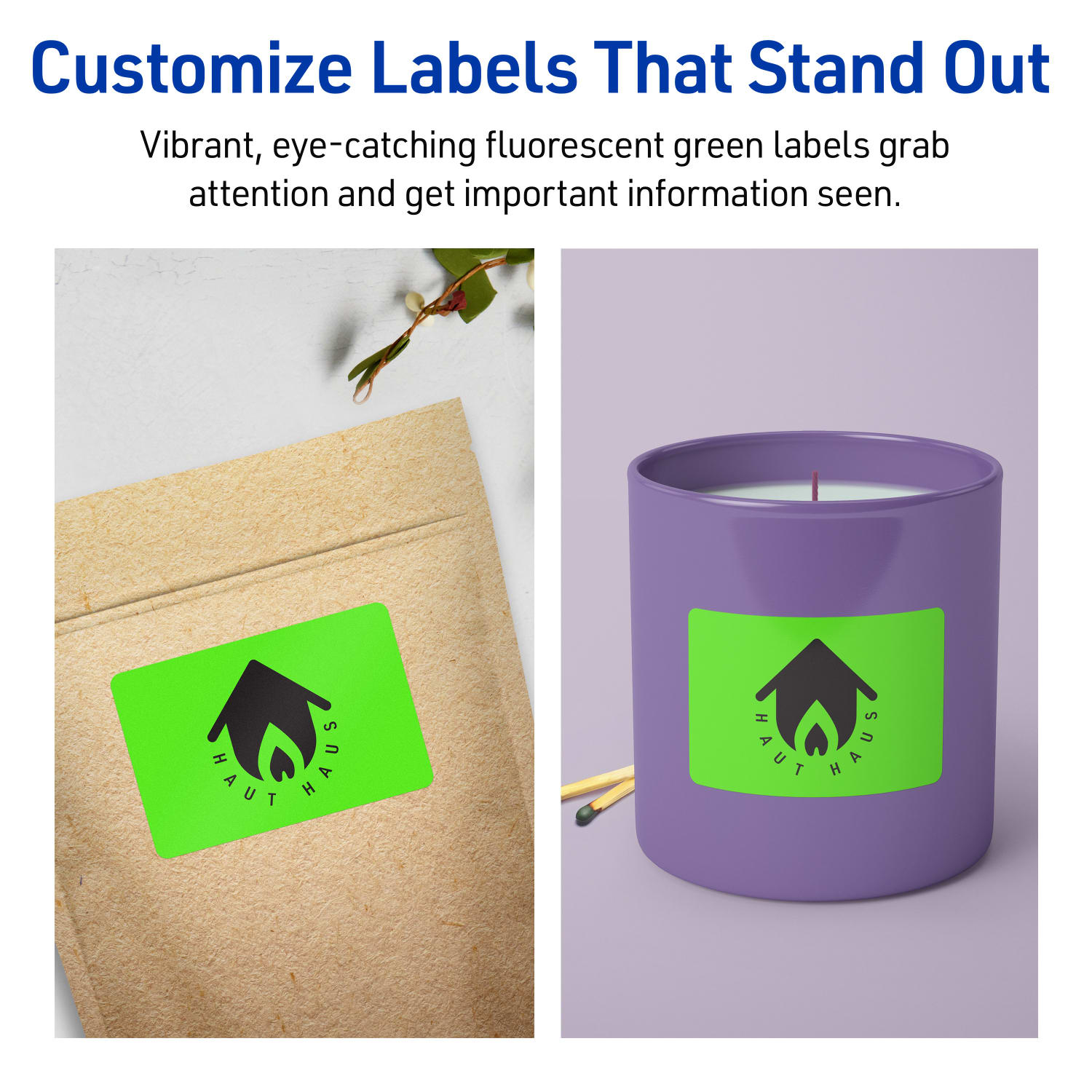 Avery Print-To-The-Edge Labels With Sure Feed Technology And Easy Peel, 94205-NGP10, Rectangle, 1-1/2in x 3-3/4in, Matte Neon Green, Pack of 100 - Image 4