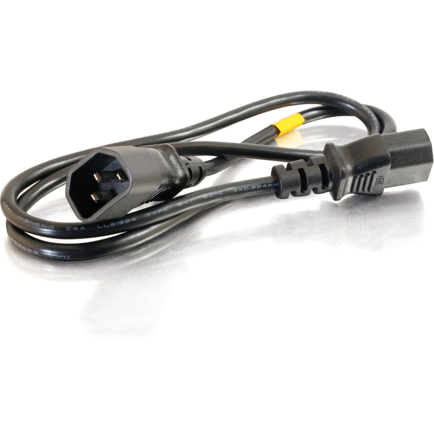 C2G 4ft Power Extension Cord - 18 AWG - IEC320C14 to IEC320C13 - 4ft - Image 3
