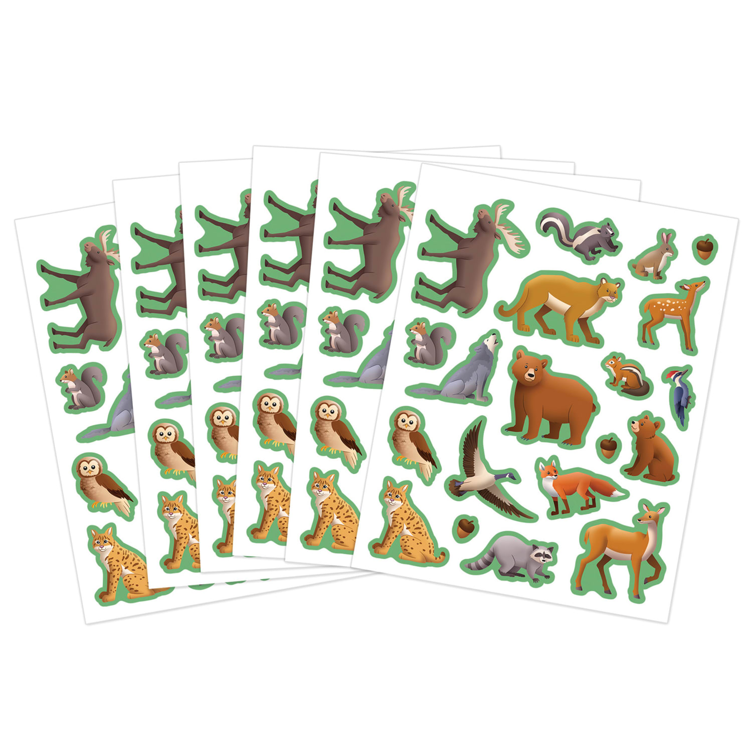 Teacher Created Resources Stickers, 2-1/2in x 1/2in, Woodland Animals, 120 Stickers Per Pack, Bundle Of 12 Packs - Image 3