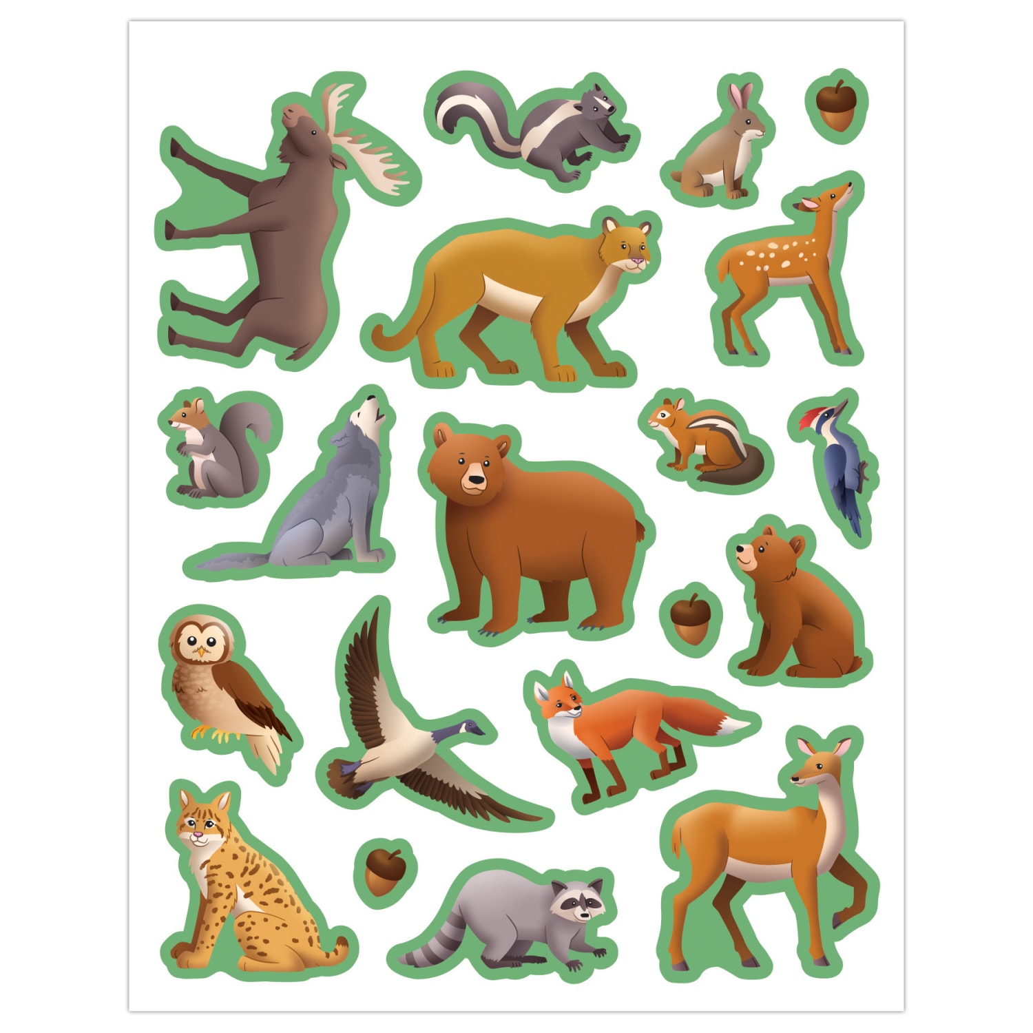 Teacher Created Resources Stickers, 2-1/2in x 1/2in, Woodland Animals, 120 Stickers Per Pack, Bundle Of 12 Packs - Image 4