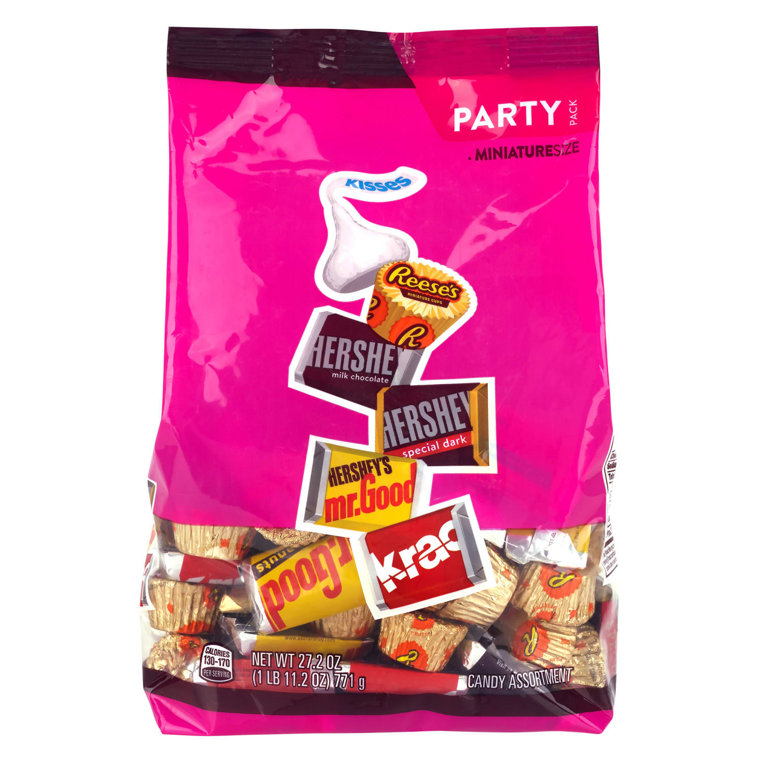 Hersheys, Reeses, Kisses Milk Chocolate Candy Mini Assortment, 32.9 Oz, Pack Of 122 Pieces - Image 3