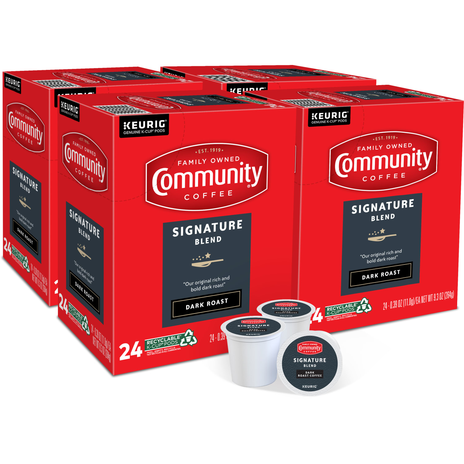 Community Coffee Keurig Single Serve K-Cup Pods, Signature Blend, Dark Roast, Box Of 96 Pods - Image 4