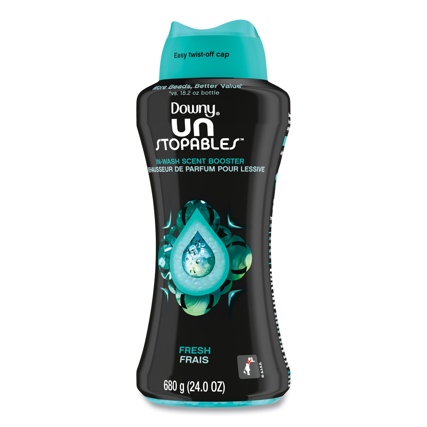 Downy Unstopables In-Wash Scent Booster Beads, Fresh Scent, 24 oz Pour Bottle, 4/Carton - Image 3