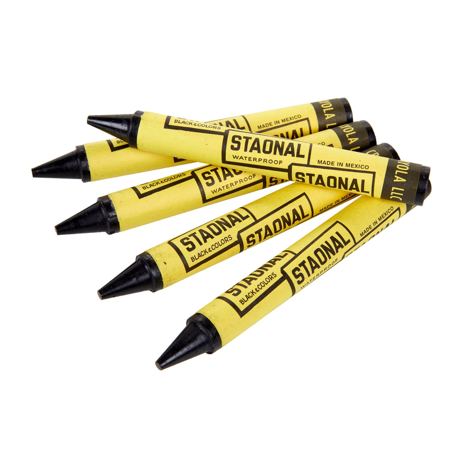 Crayola Staonal Marking Crayons, Black, 8 Per Pack, Set Of 6 Packs - Image 4