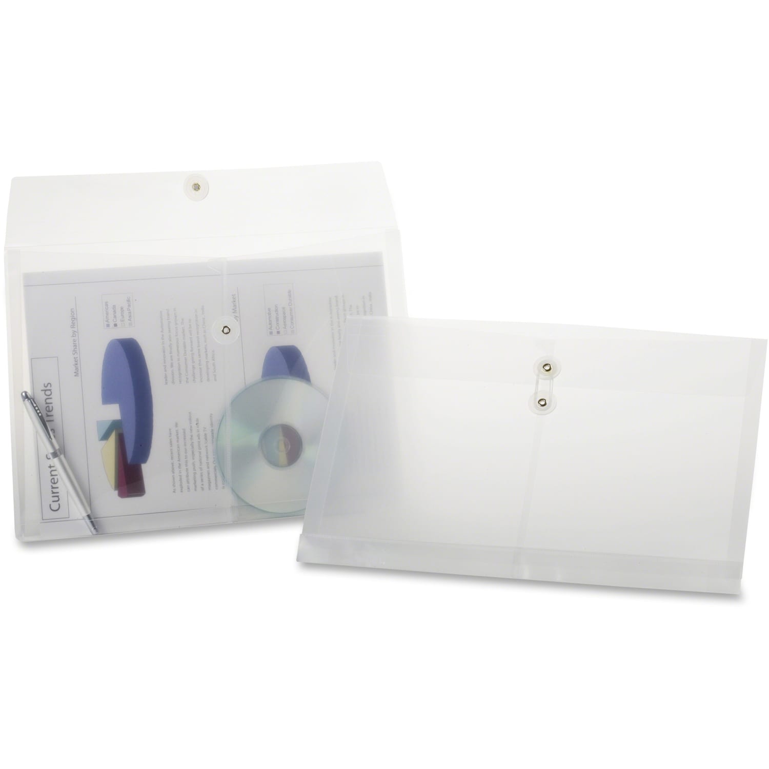 Pendaflex Legal-Size String Envelopes, Clear, Pack Of 3 Envelopes