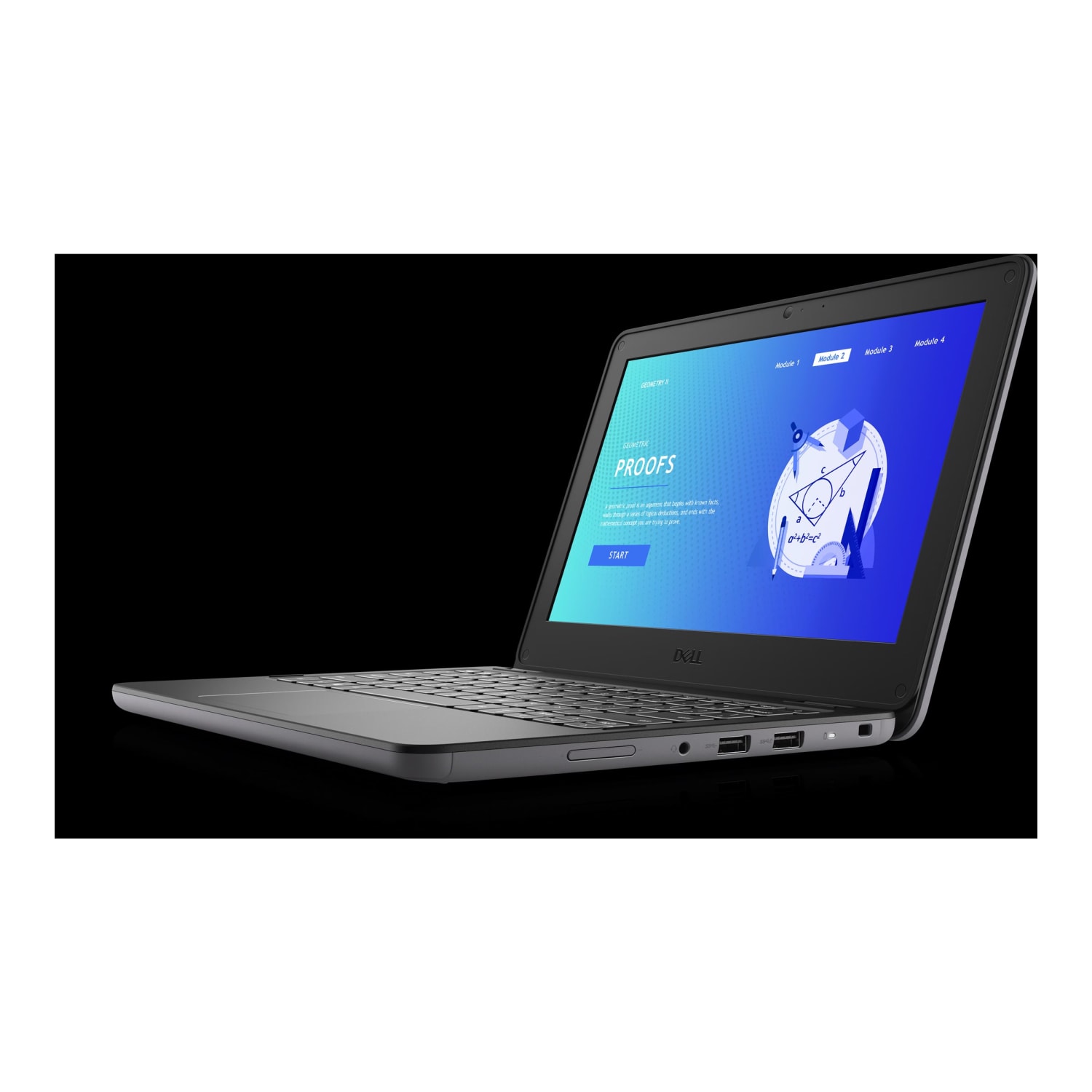 Dell Latitude 3000 3140 11.6in Convertible 2 in 1 Notebook - HD - 1366 x 768 - Intel N100 Quad-core (4 Core) - 4 GB Total RAM - 4 GB On-board Memory - 64 GB Flash Memory - Intel Chip - Windows 11 Pro Education - Intel UHD Graphics - Image 3
