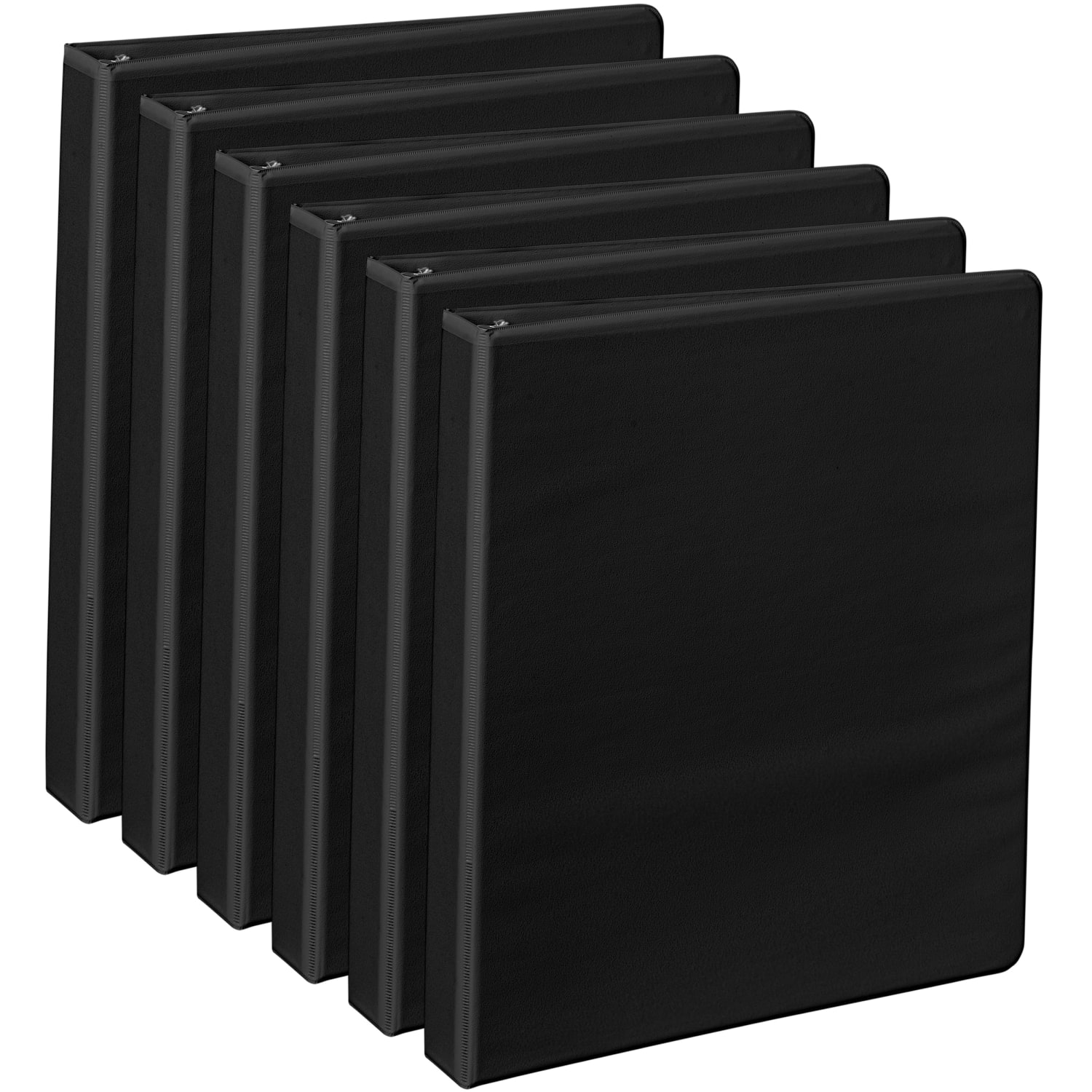 Office Depot Brand Durable View 3-Ring Binder, 1in Round Rings, Black, Pack Of 6 - Image 4