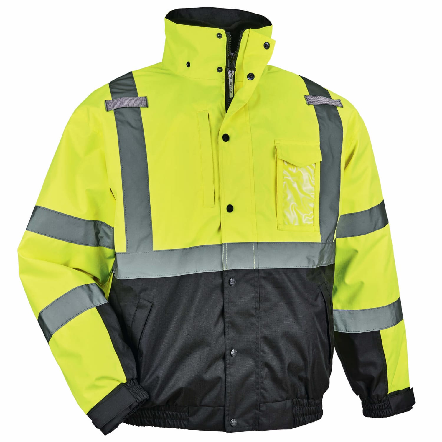Ergodyne GloWear 8381 Type-R Class 3 Performance 3-In-1 Bomber Jacket, Large, Lime - Image 3