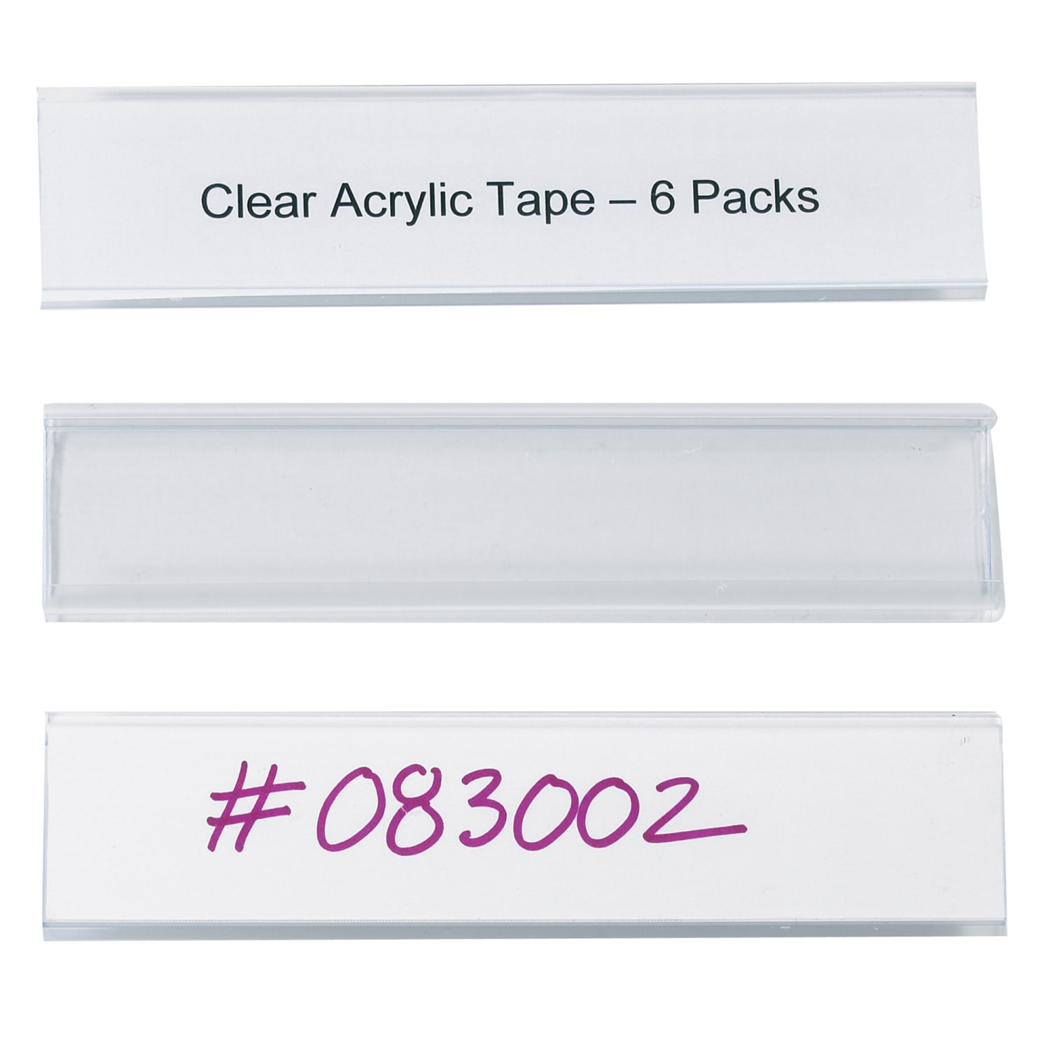 Wire-Rac Snap-On Label Holders, 1 5/16in x 6in, Clear, Box Of 25 - Image 3