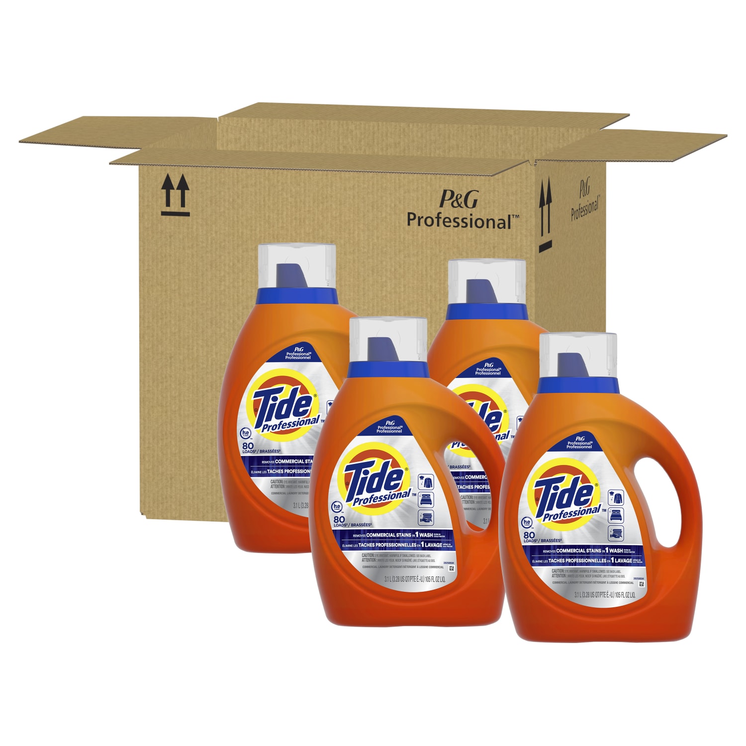 Tide Professional Liquid Laundry Detergent, Floral, 105 Fl Oz, Pack Of 4 Bottles - Image 6