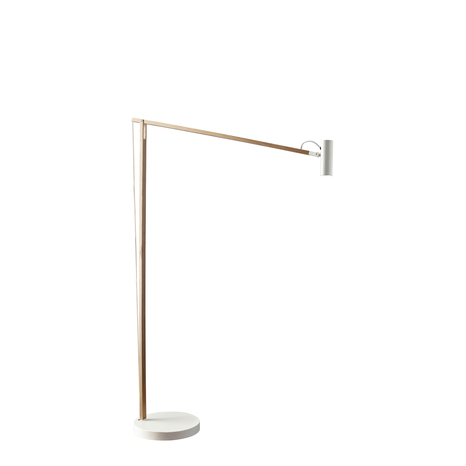 Adesso ADS360 Crane LED Floor Lamp, 60 1/2inH, White Shade/White Base - Image 3