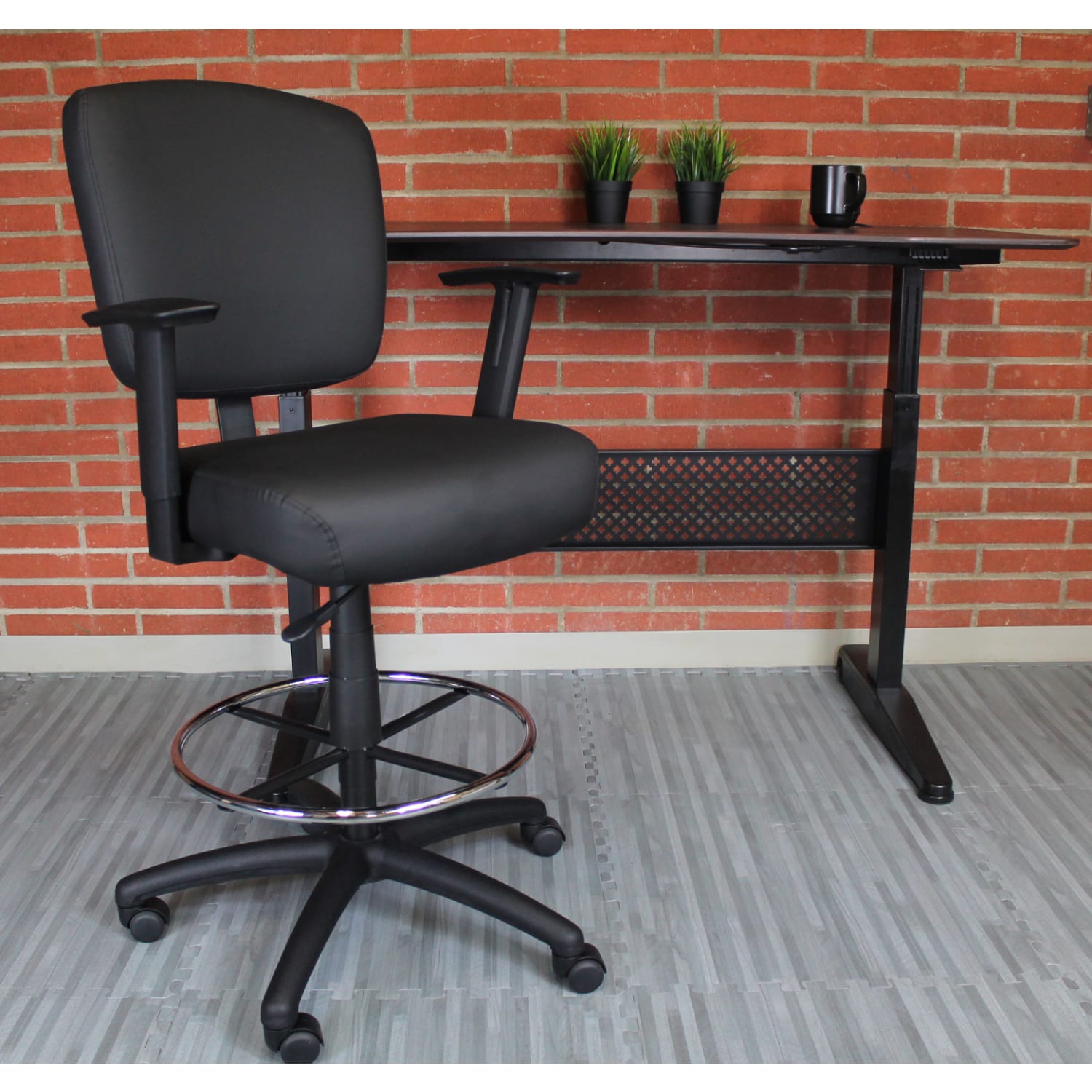 Boss Office Products Heavy Duty Drafting Stool With Arms Black PopularChairscom Boss Office Products Heavy Duty Drafting Stool With Arms Black PopularChairscom