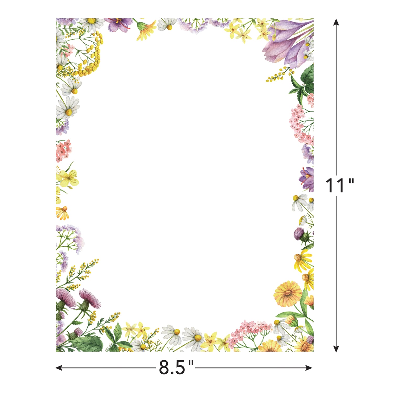 Great Papers! Design Paper, Flower Meadows Stationery Letterhead, 8-1/2in x 11in, Multicolor, Pack Of 80 Sheets - Image 3